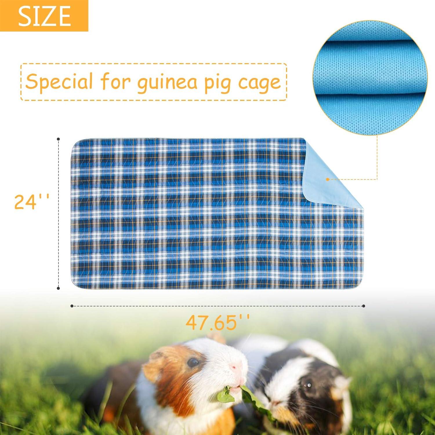 beueyfr Guinea Pig Cage Liners Guinea Pig Bedding Washable &Air Dried ...