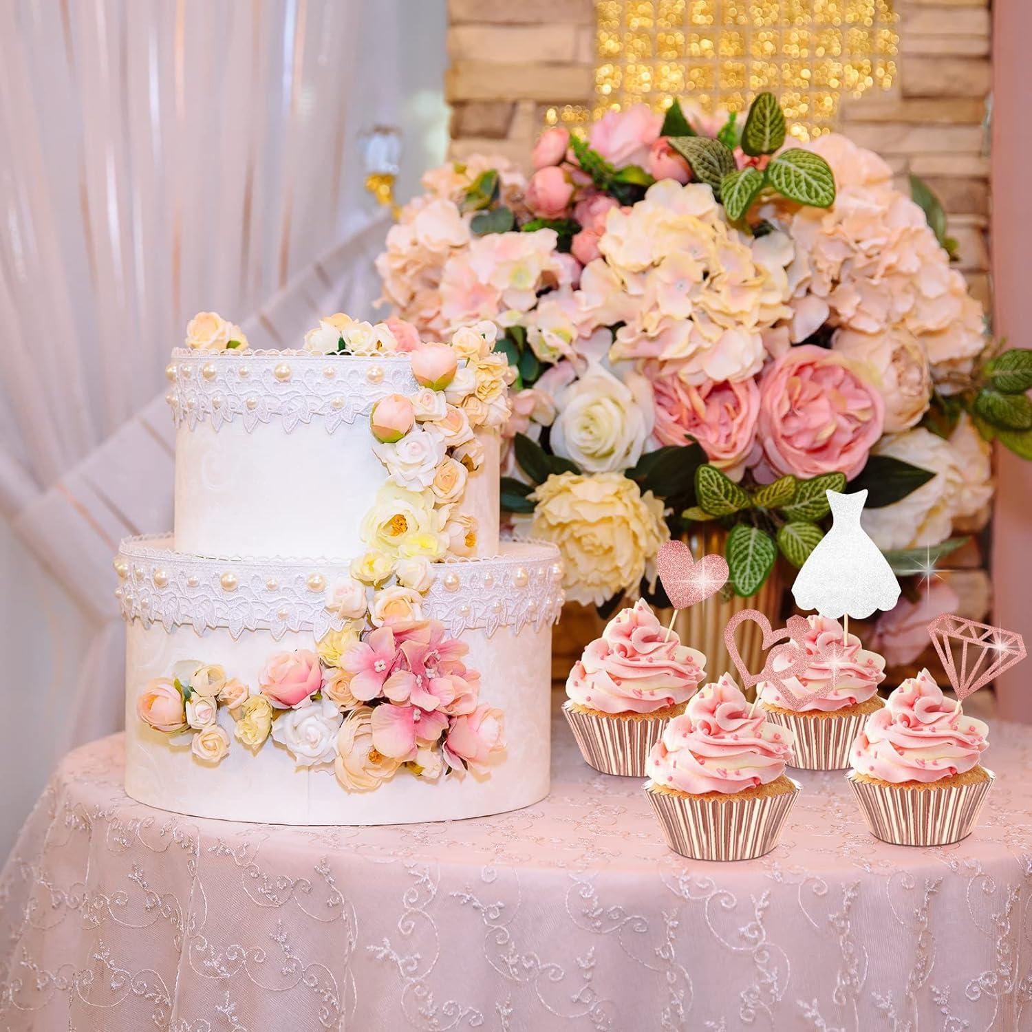 100 Pieces Rose Gold Cupcake Liners 48 Pieces Bridal Shower