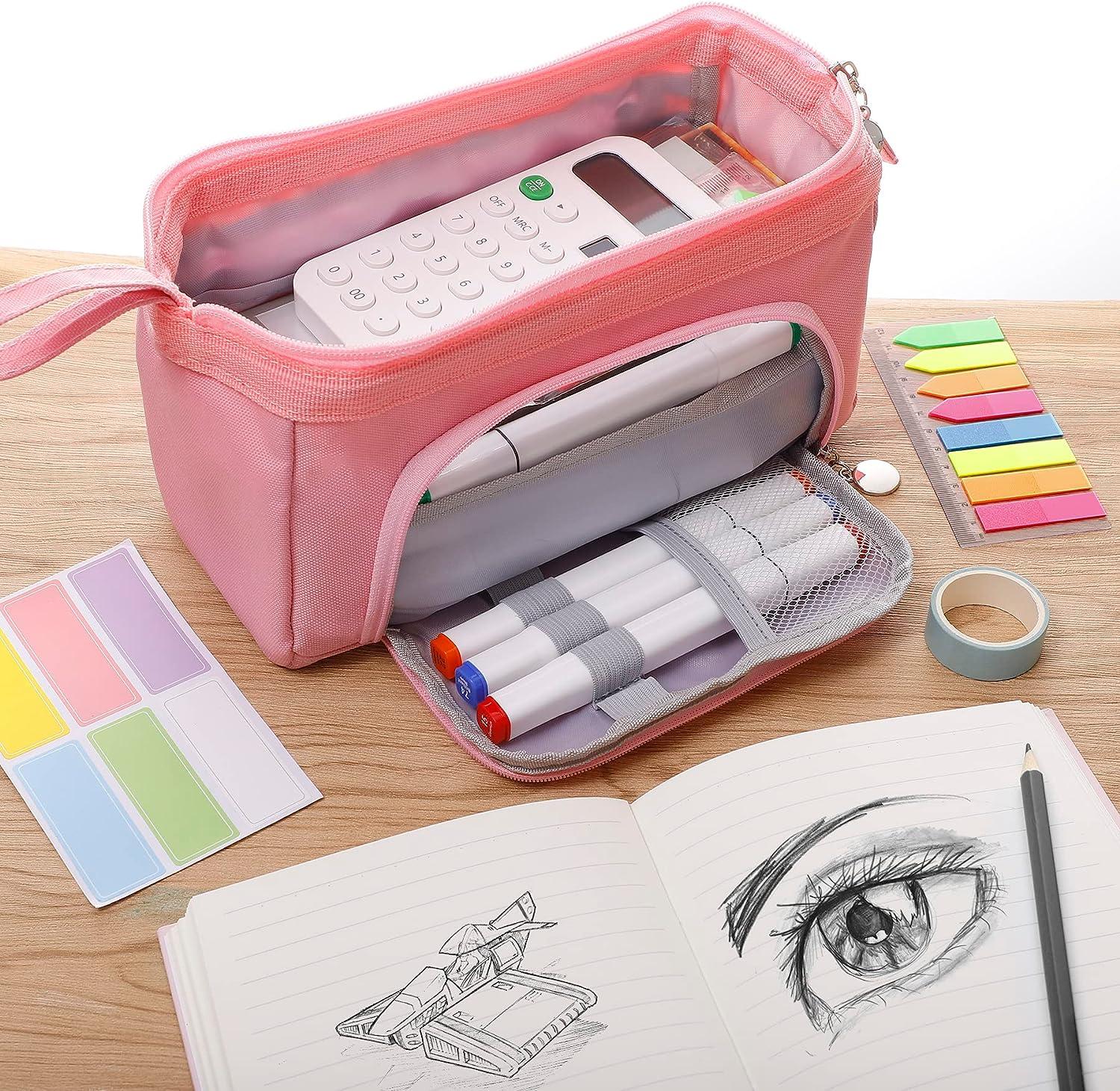 Large Pencil Case High Capacity Holder Box Storage bag Desk