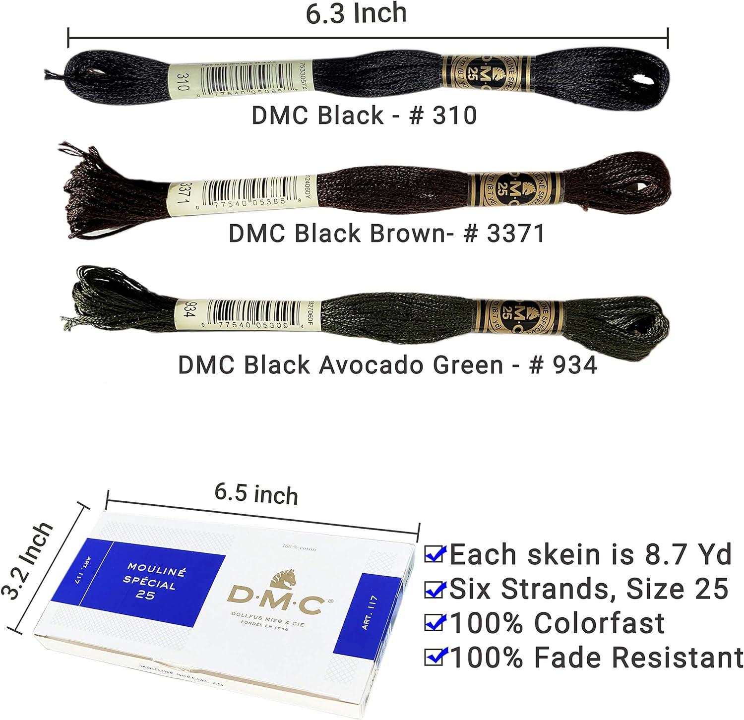 DMC 310 Floss 6 Strand Embroidery Floss Black 