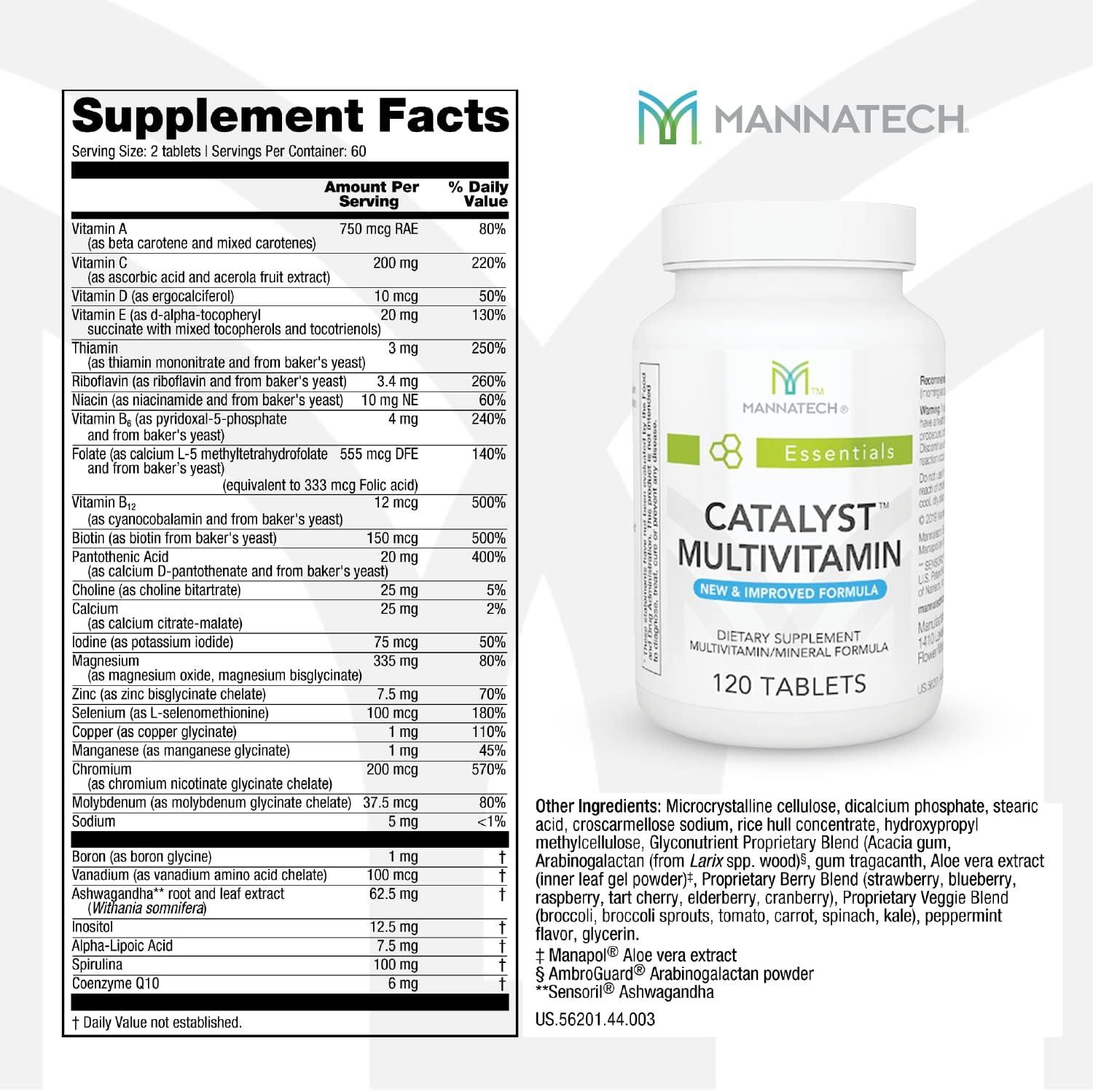 Mannatech Catalyst Multivitamin 120 Tablets with Ashwagandha
