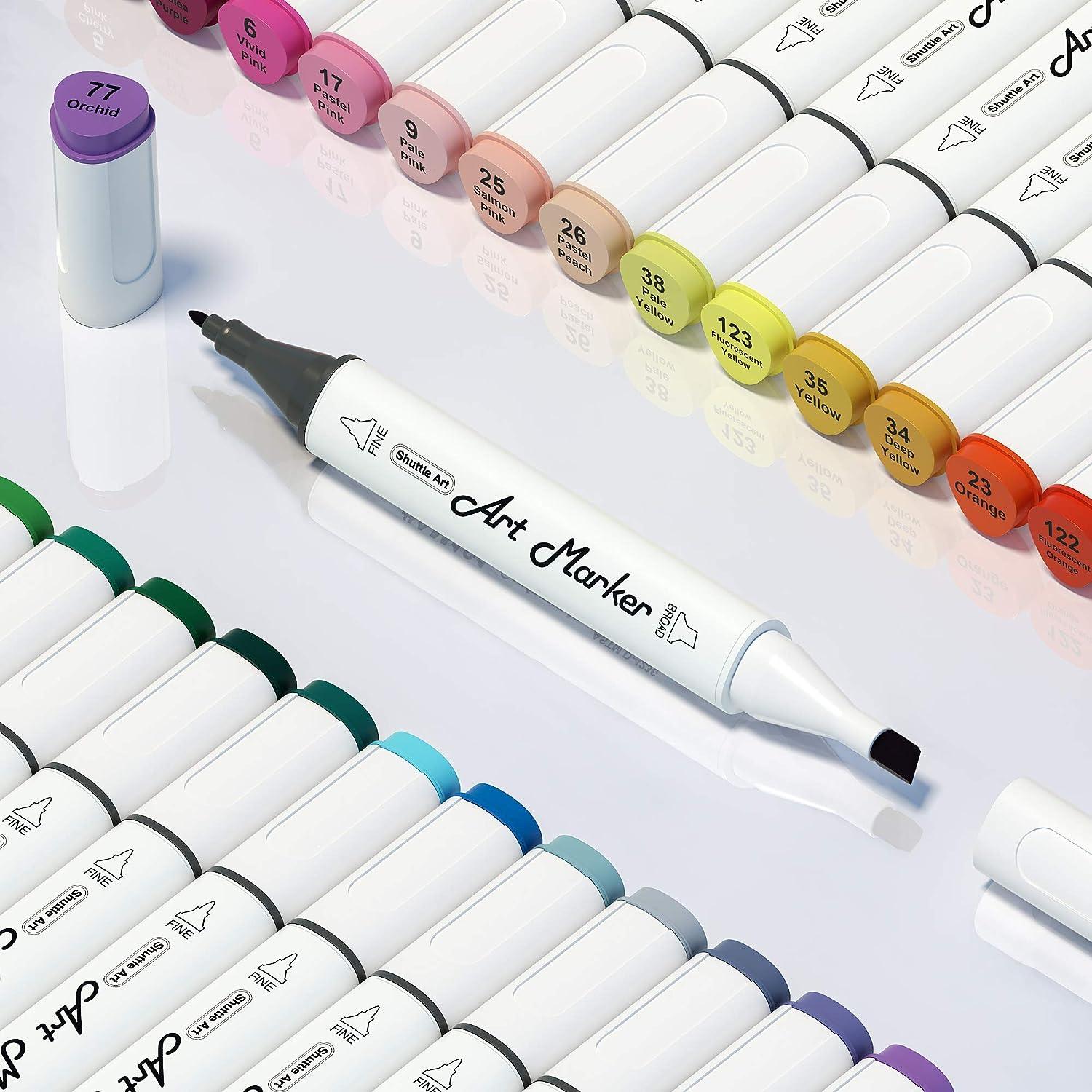 172 Colors Dual Tip Alcohol Based Art Markers,171 Colors plus 1