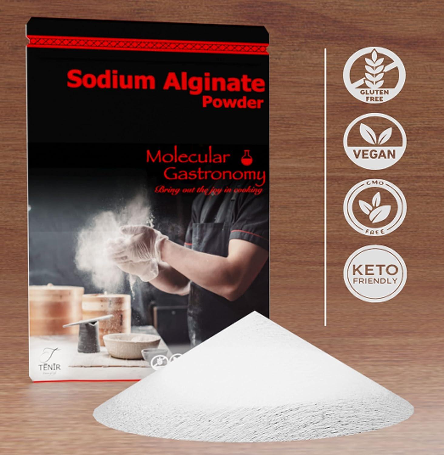 Sodium Alginate 100% Food Grade | Natural Thickening Powder & Gelling Agent  for Cooking (8 Oz)…