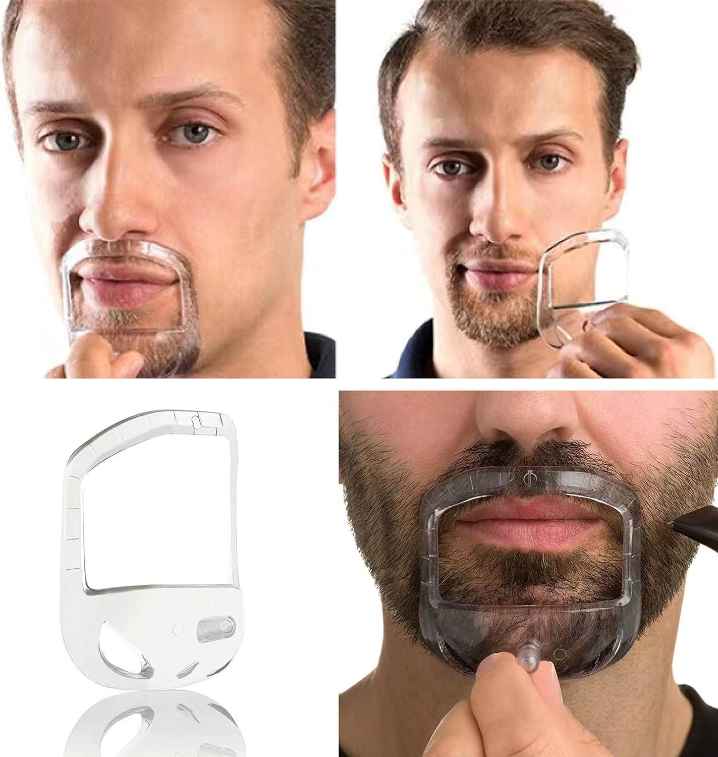 DADYOUPIN 5 Size Set Goatee Styling Templates Beard Styling Tools Trendy Goatee Shaving Stencils