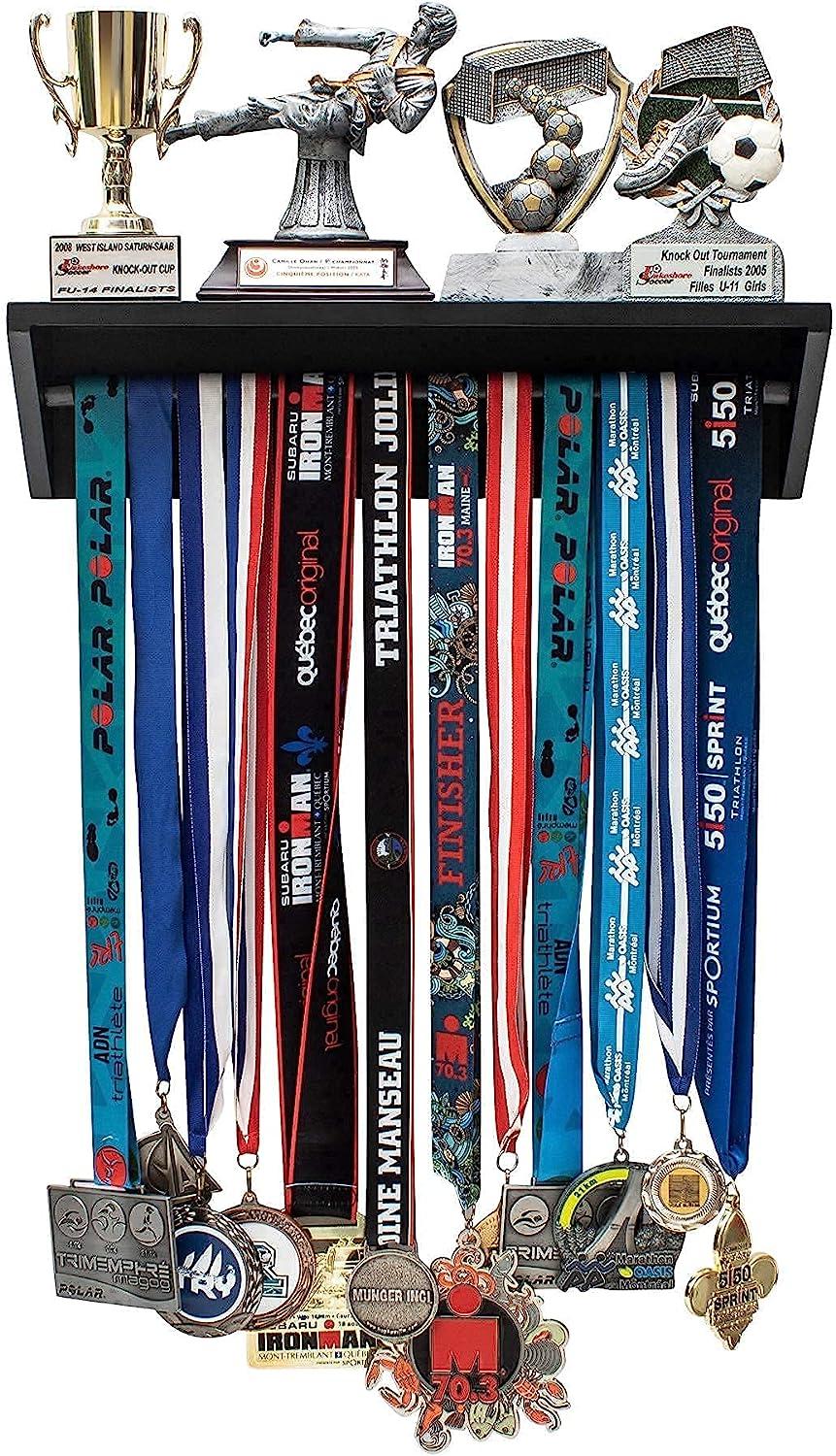 Paisa Home - Medal Hanger & Trophy Shelf | Black Medal Display Rack ...