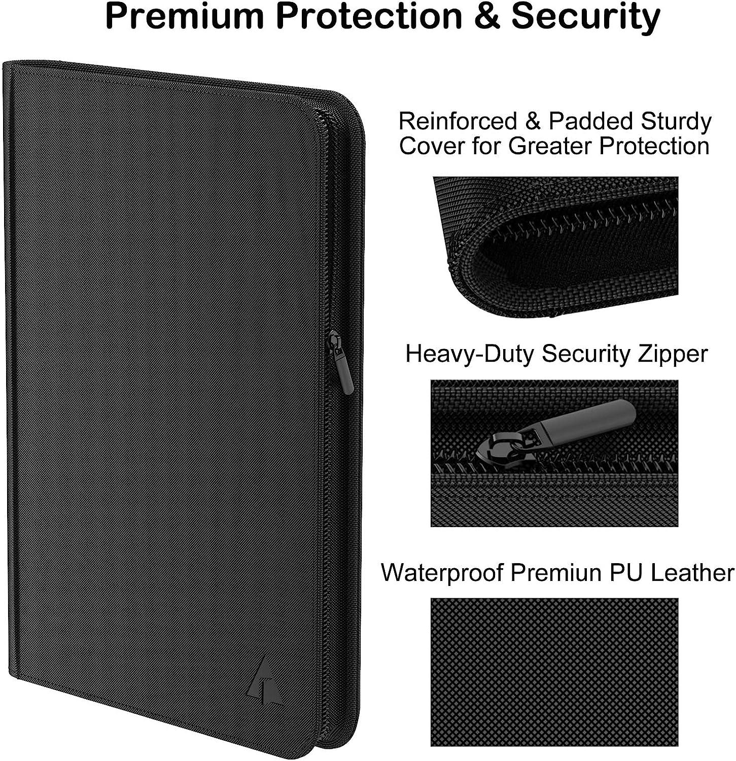 Rayvol Premium 1000+ Pockets Trading Card Binder - 16-Pocket UltraSonic-161024 Tech Zip Album Folder - Black | Buy Now with Express International Delivery | GoSupps.com Rayvol Premium 1000+ Pockets Trading Card Binder - 16-Pocket UltraSonic-161024 Tech Zip Album Folder - Black | Buy Now with Express International Delivery | GoSupps.com