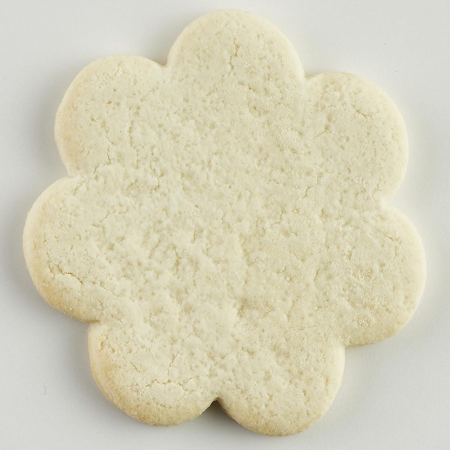 50Pack NutFree Flower Shaped Smiley Sugar Cookies Uniced Perfect