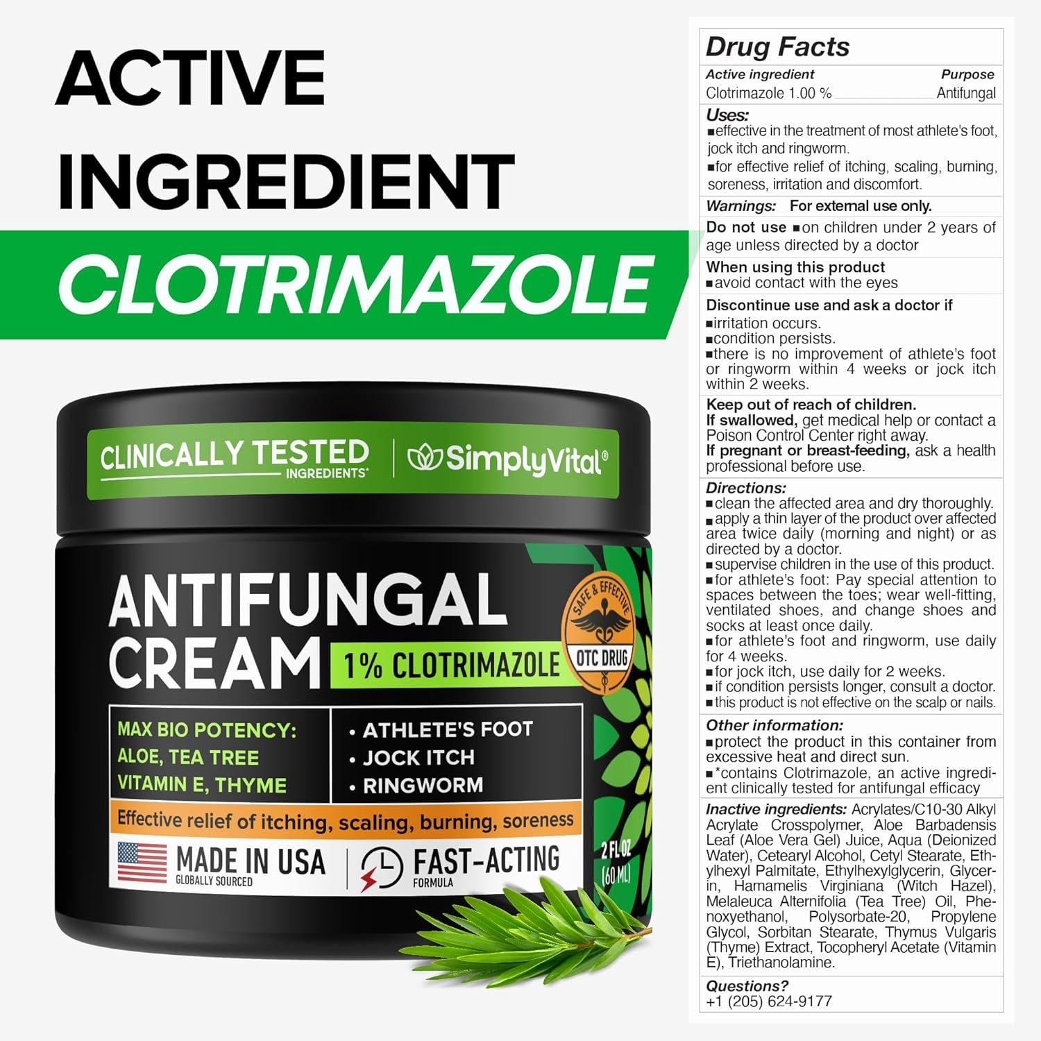 Herbal Antifungal Cream For Athletes Foot, Jock Itch , Ringworm-1 Oz - View #5