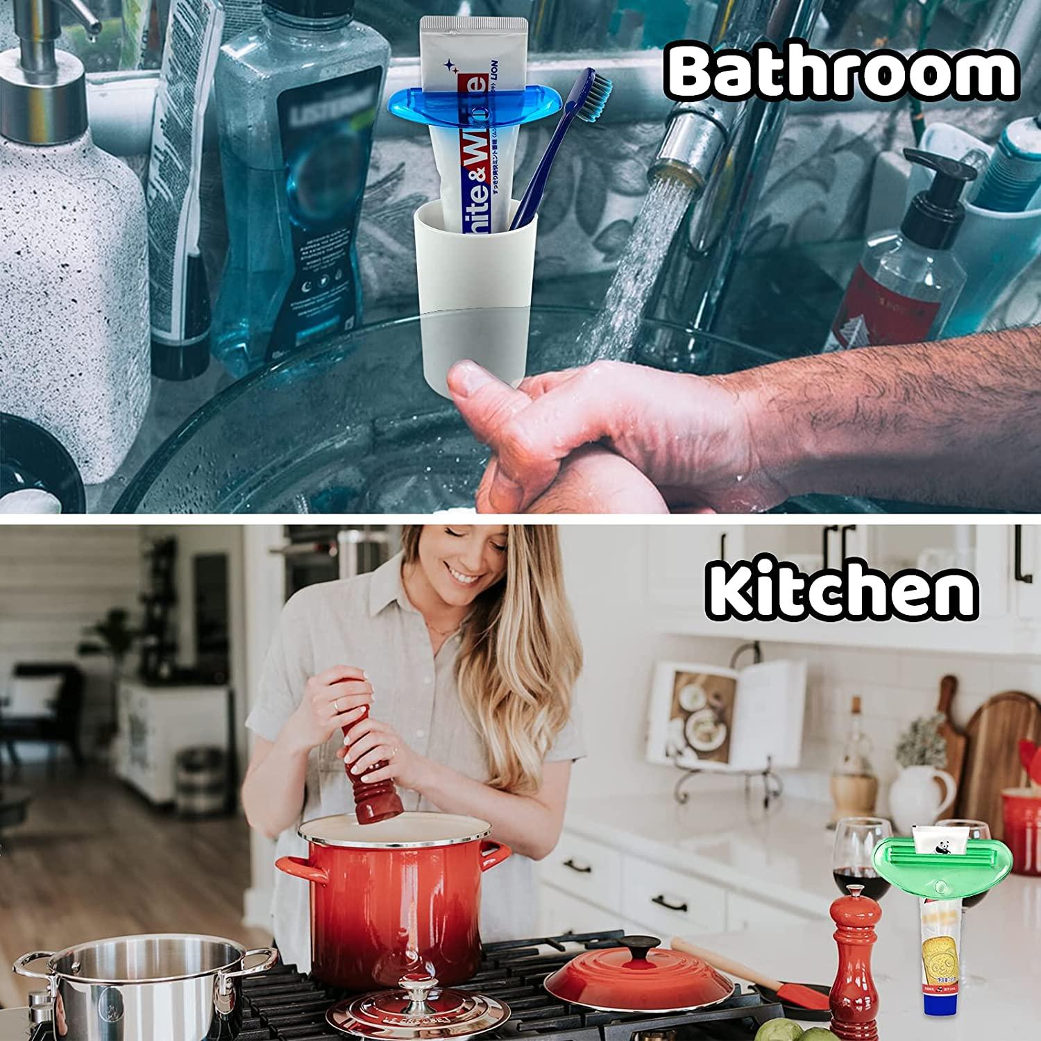 LOKiVE Toothpaste Tube Squeezer Dispenser Set of 9 Plastic Squeezer