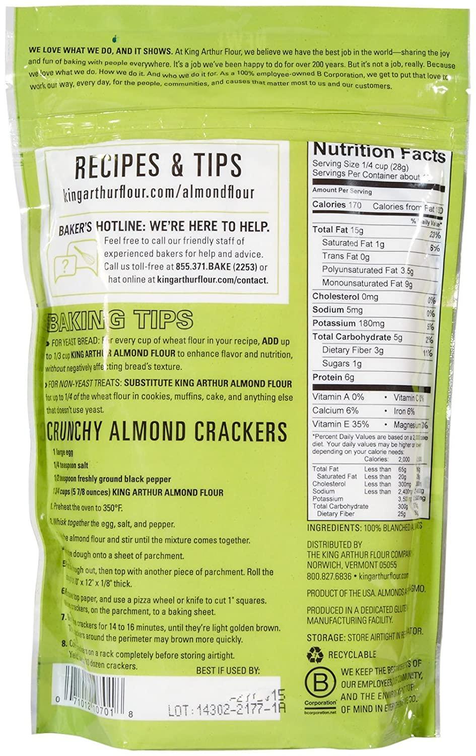 King Arthur Flour Almond Flour 1 lb Premium GlutenFree Baking