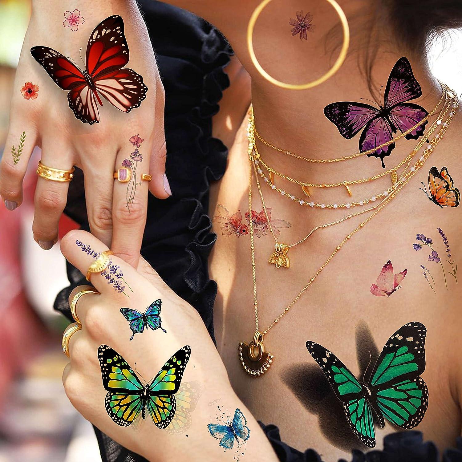 Stunning 3D Butterfly Tattoos for Ladies