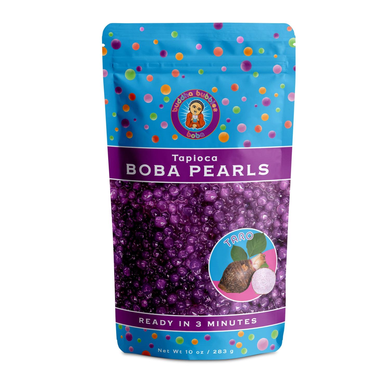 TARO Boba Tea Tapioca Pearls Ready in 3 Minutes by Buddha Bubbles Boba