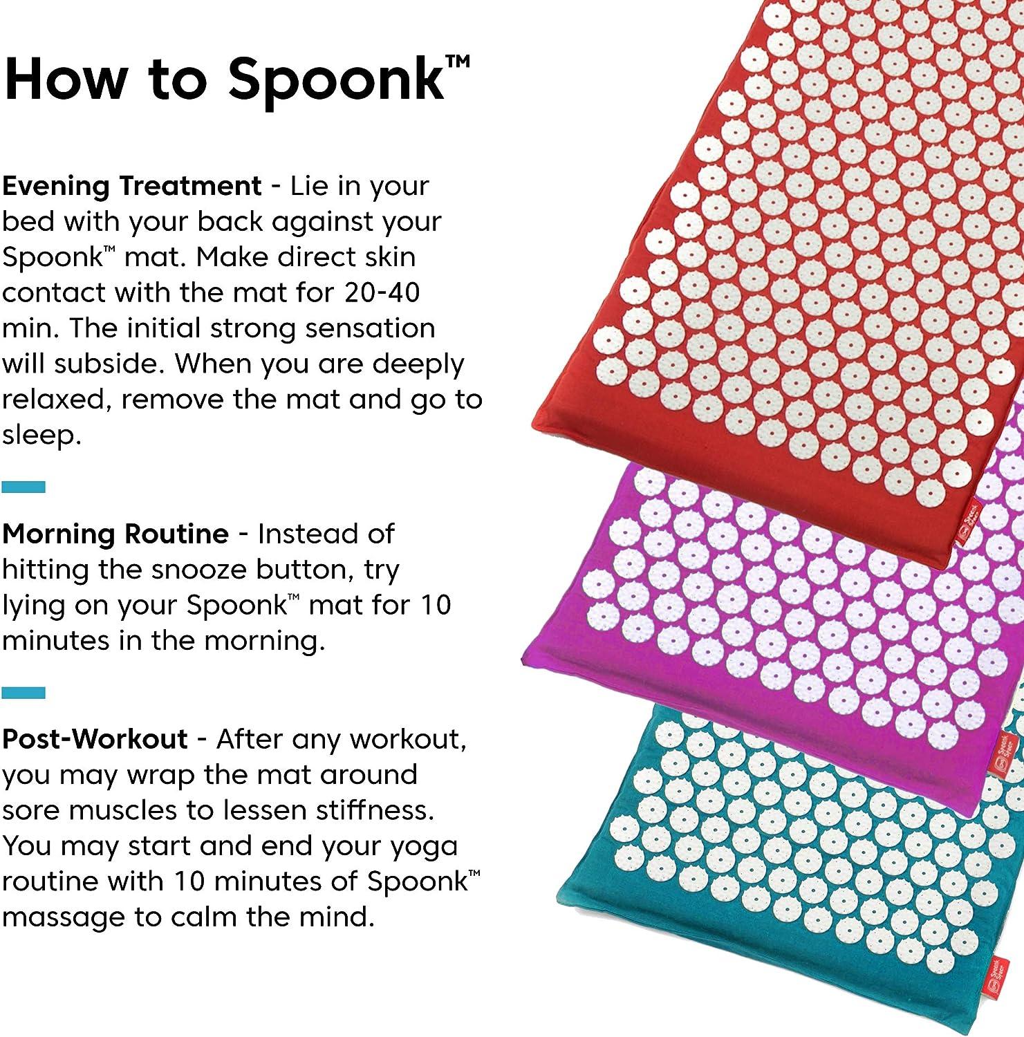 Spoonk Organic Hemp Acupressure Mat with EcoFoam Made in USA Sage