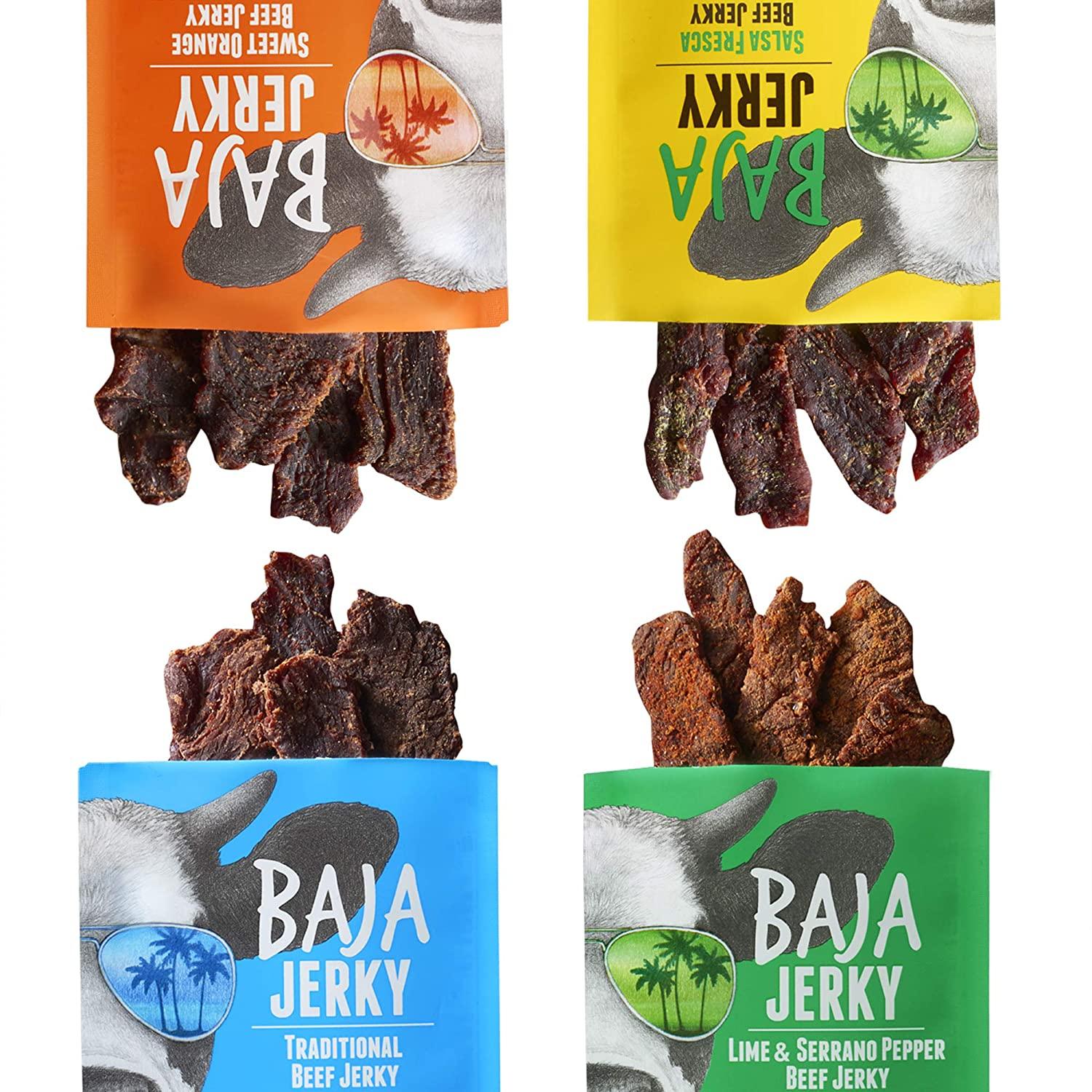 Baja Beef Jerky Sampler Pack Beef Jerky Variety Pack, Gluten Free