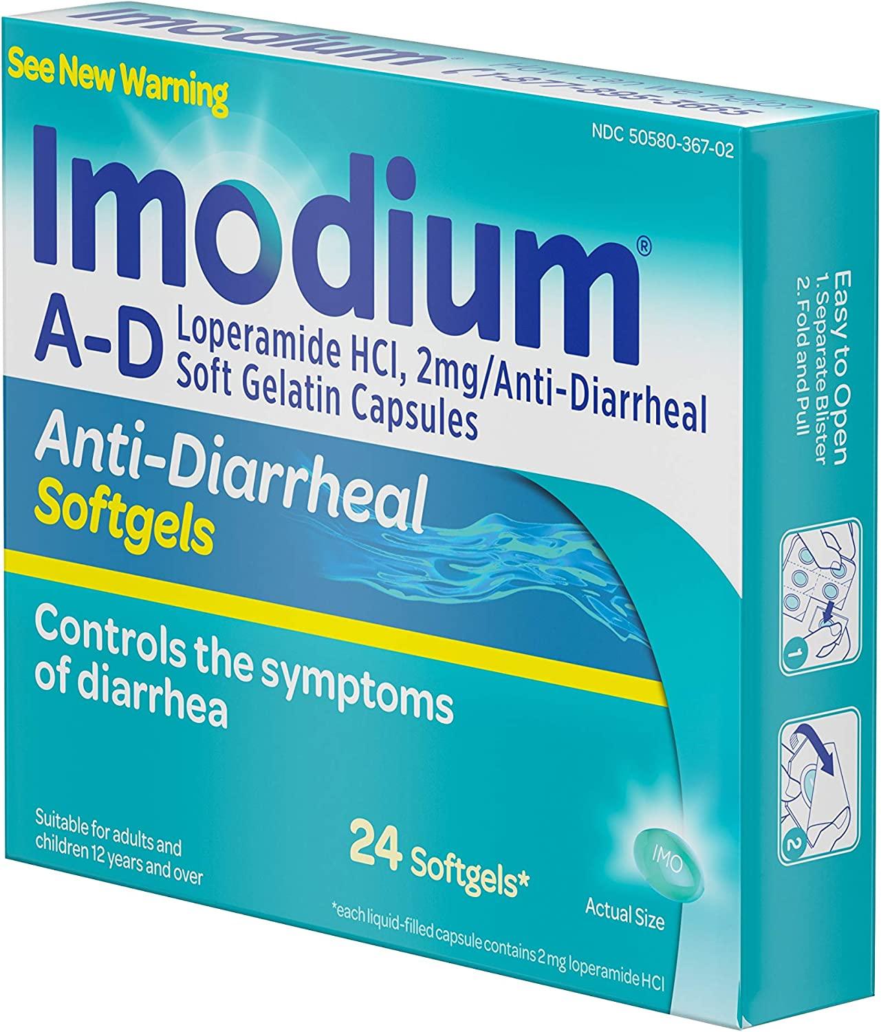 Imodium AD AntiDiarrheal Softgels 24 ct