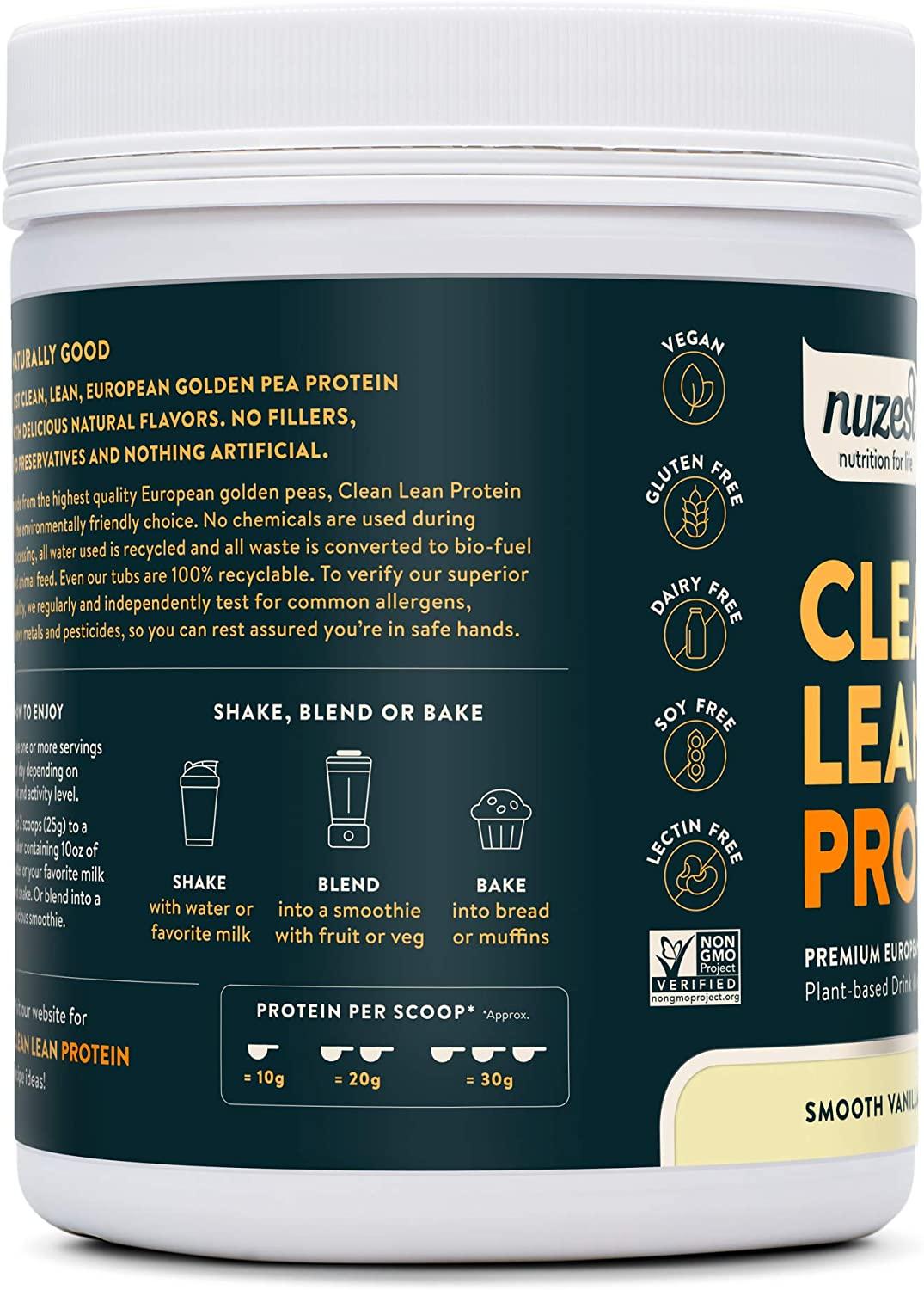 Smooth Vanilla Clean Lean Protein Nuzest Premium Vegan Protein Powder