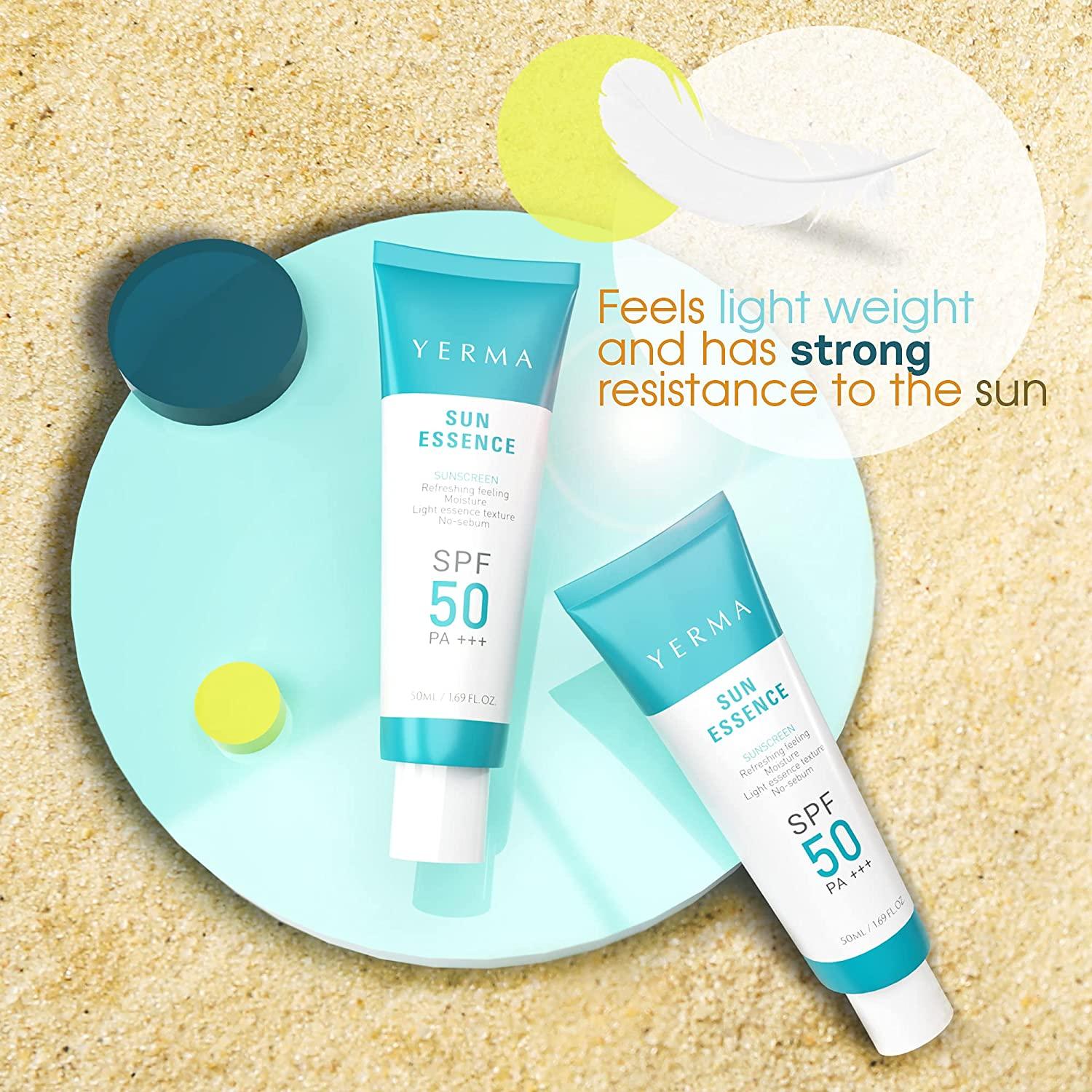 YERMA Face Sunscreen Primer Essence SPF50+/PA+++ 1.7oz Daily Care