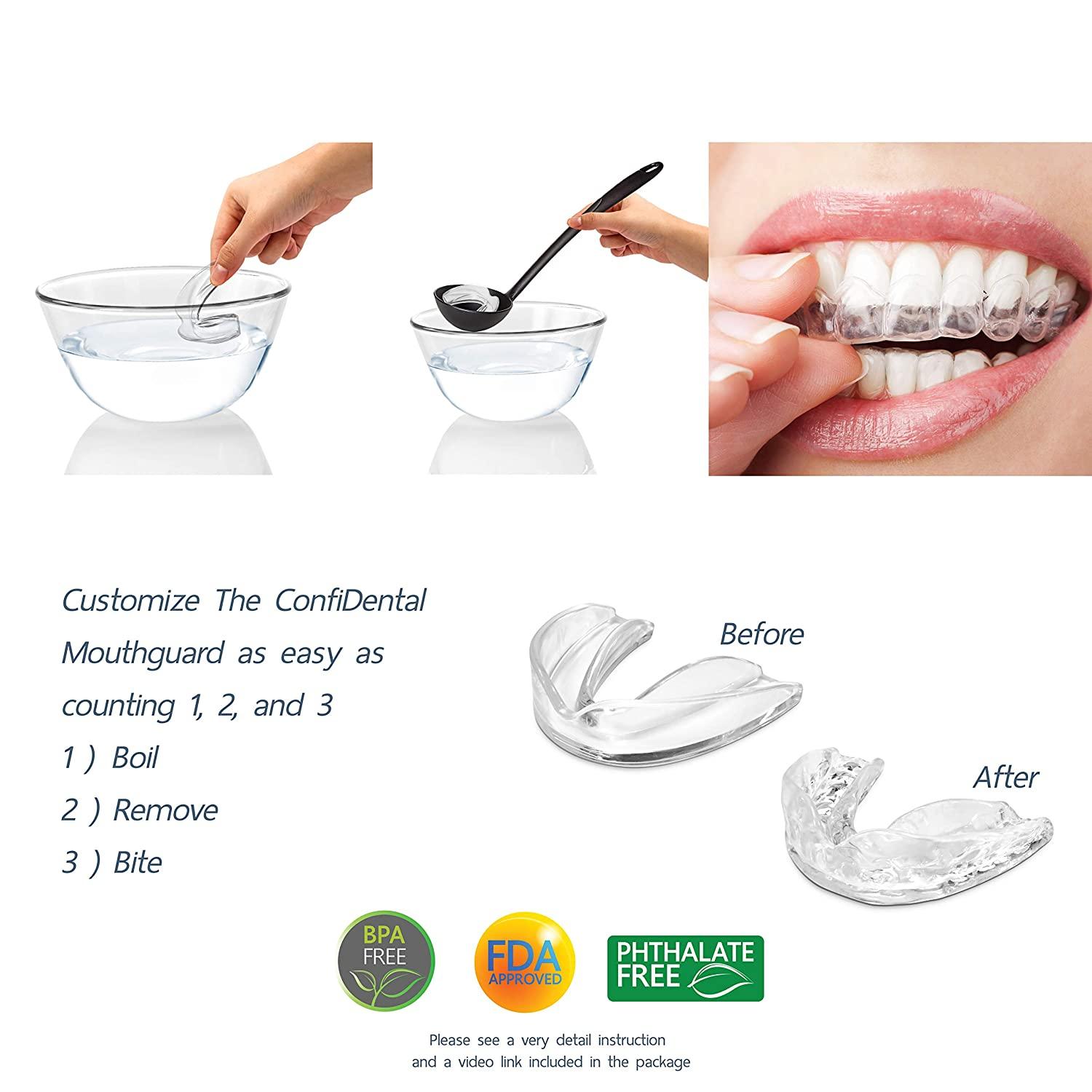 The ConfiDental Pack of 6 Moldable Mouth Guard for Teeth Grinding