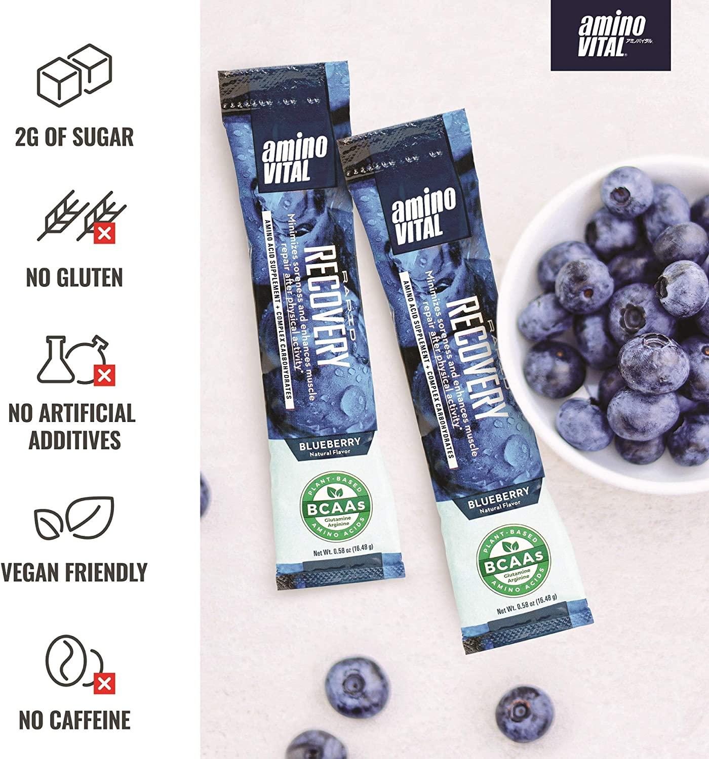 Amino VITAL Rapid Recovery BCAA Post Workout Powder Packets Glutamine