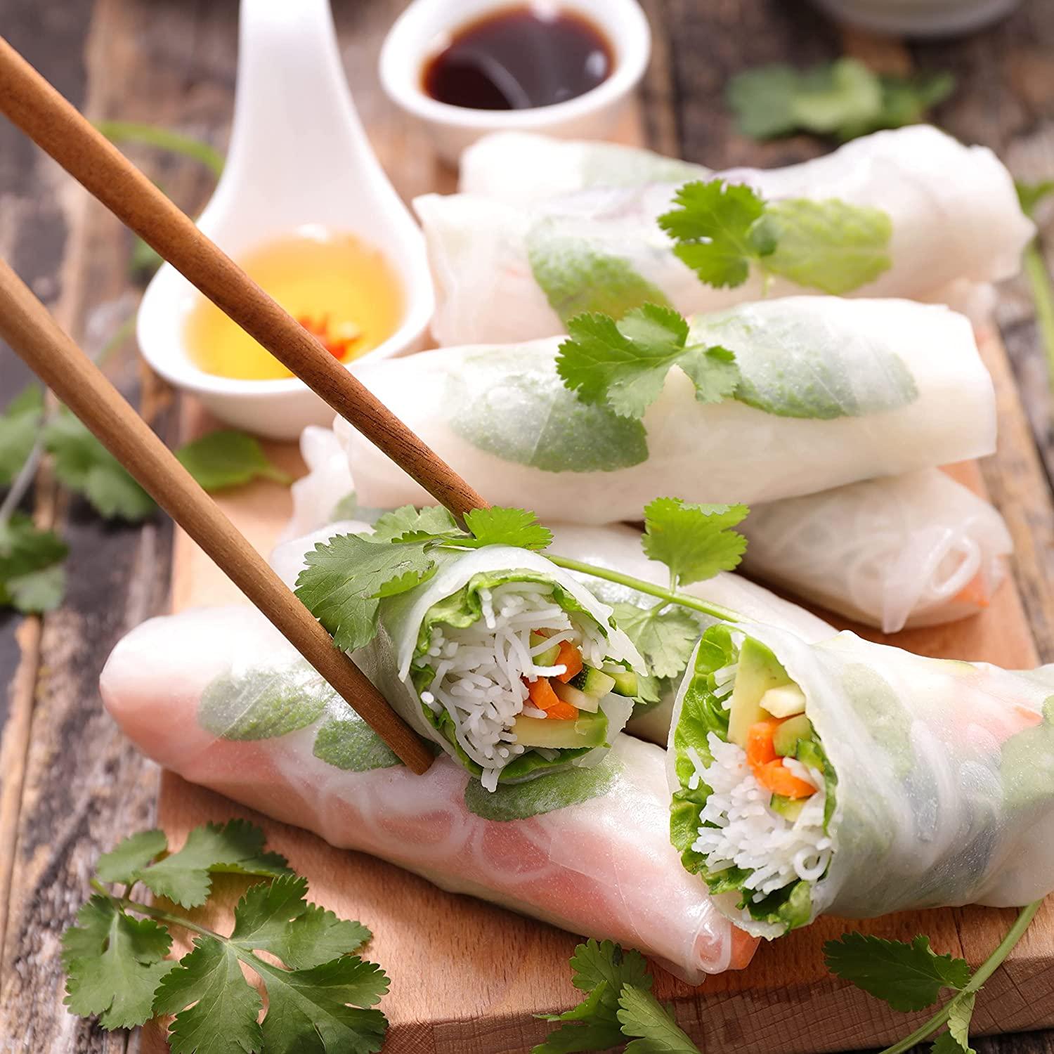 TANISA Rice Paper Wrappers for Spring Rolls Round Gluten Free Spring
