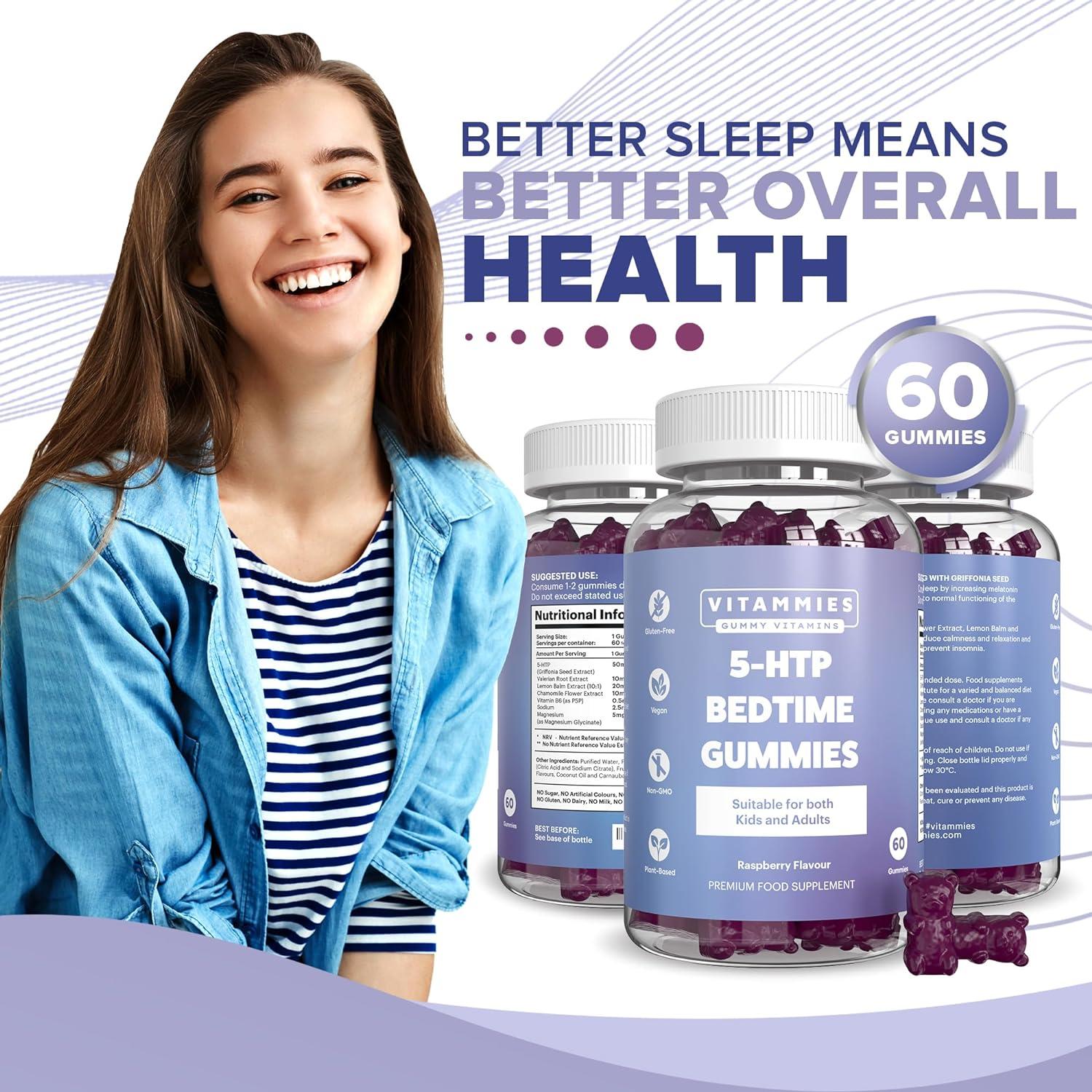 Vitammies 5HTP Sleep Gummies Bedtime Gummies 50mg High Strength