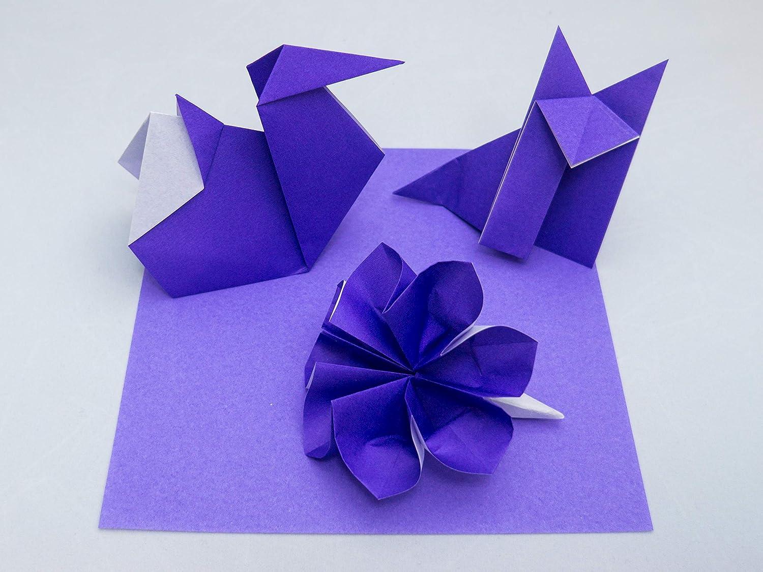 Taro's Origami Studio 6 Inch Purple Single Color Paper - 50 Sheets ...