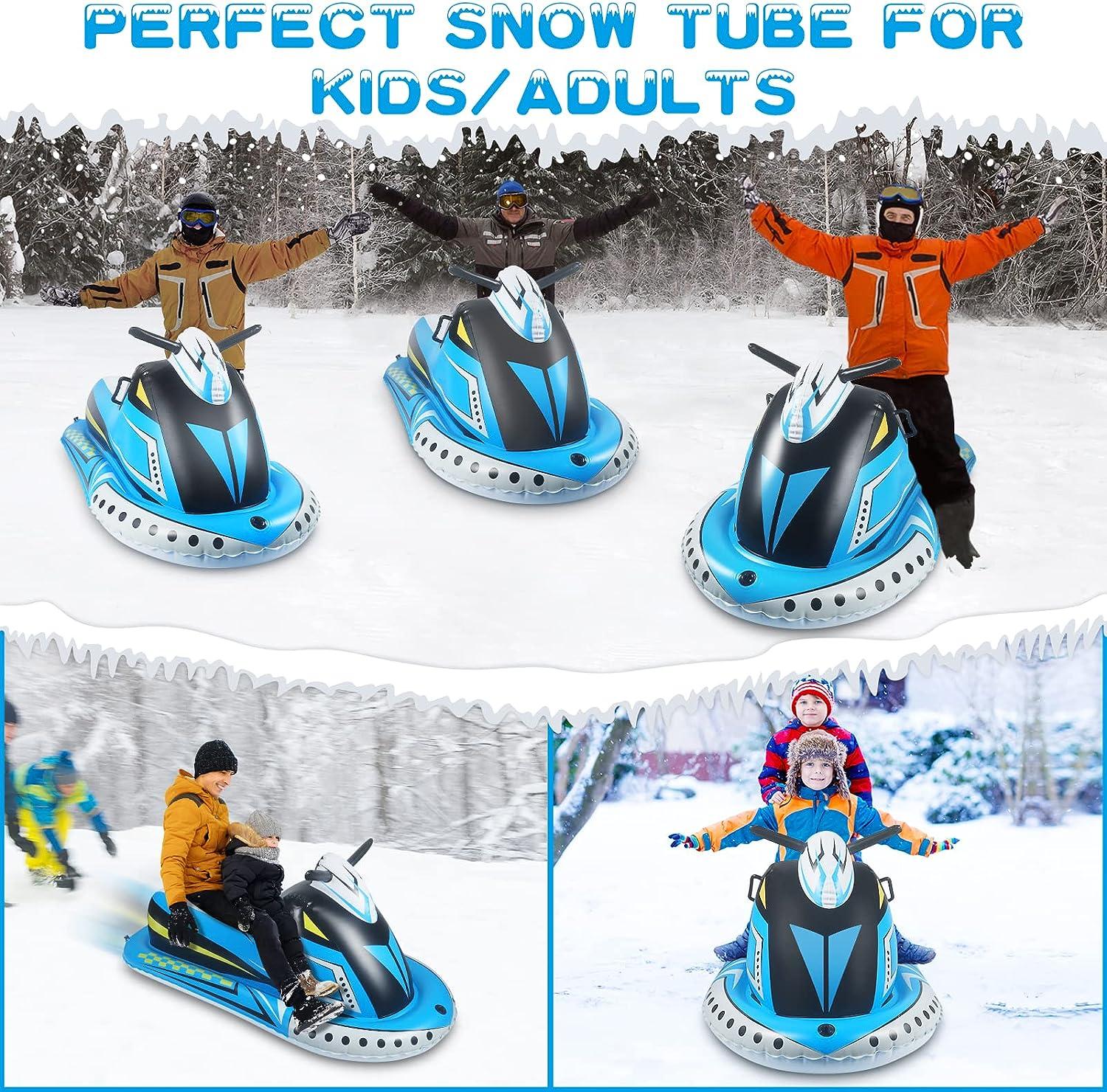 Inflatable Snow Sled, Heavy Duty Snow Tube with Reinforced Handles, Winter  Toys