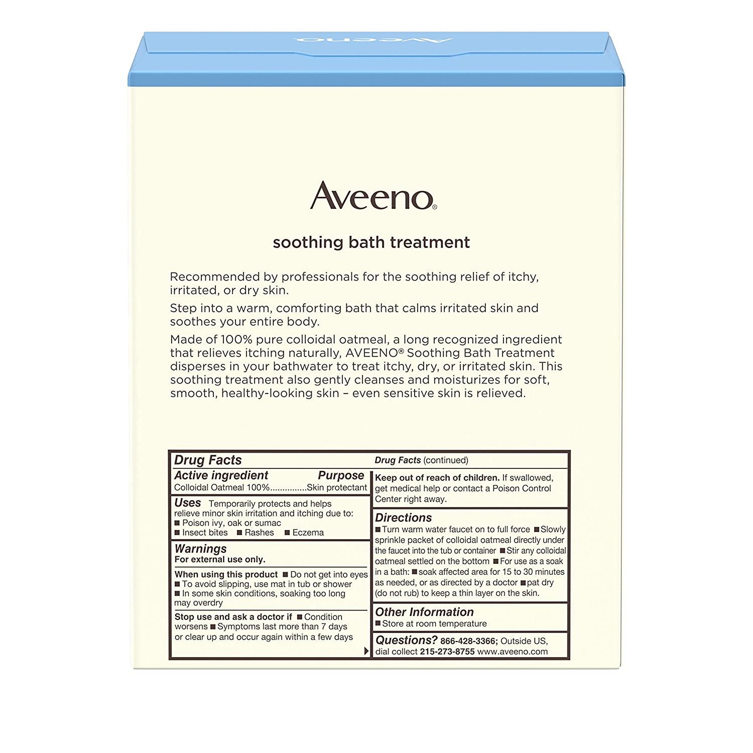 Aveeno Soothing Bath Treatment with 100 Natural Colloidal Oatmeal for