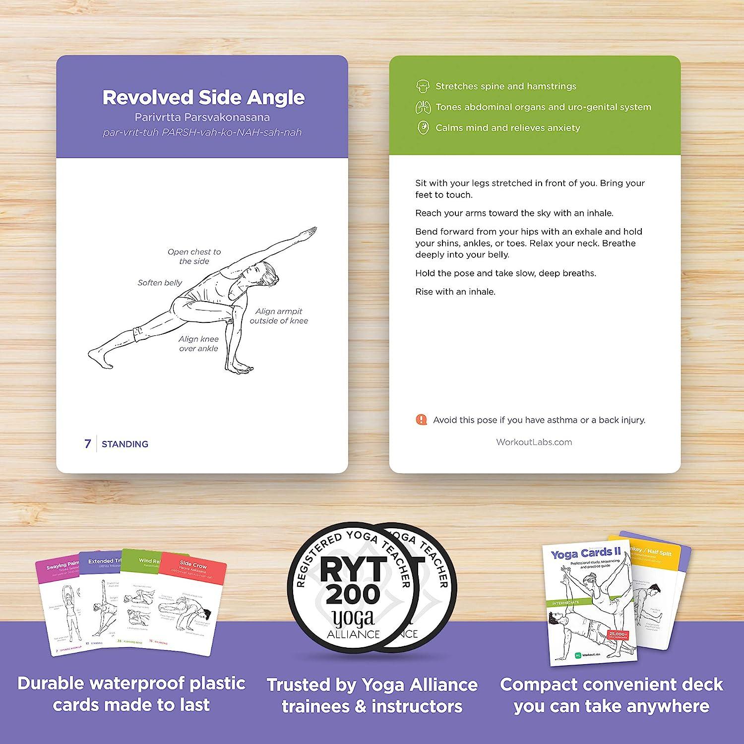 WorkoutLabs Yoga Cards II Intermediate Professional Visual Study
