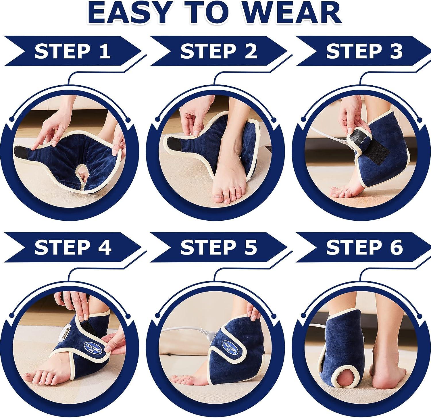 CAMECO 1 PACK Heated Foot Ankle Wrap for Achilles Tendinitis & Plantar