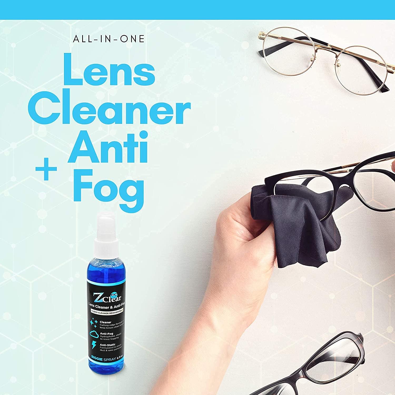 Anti-Fog 6oz Spray for Large Surfaces, Easy to Use Lens Cleaner, Anti  Static, Eye glasses, Goggles, Sunglasses, Windshields, Mirrors, Visors, VR