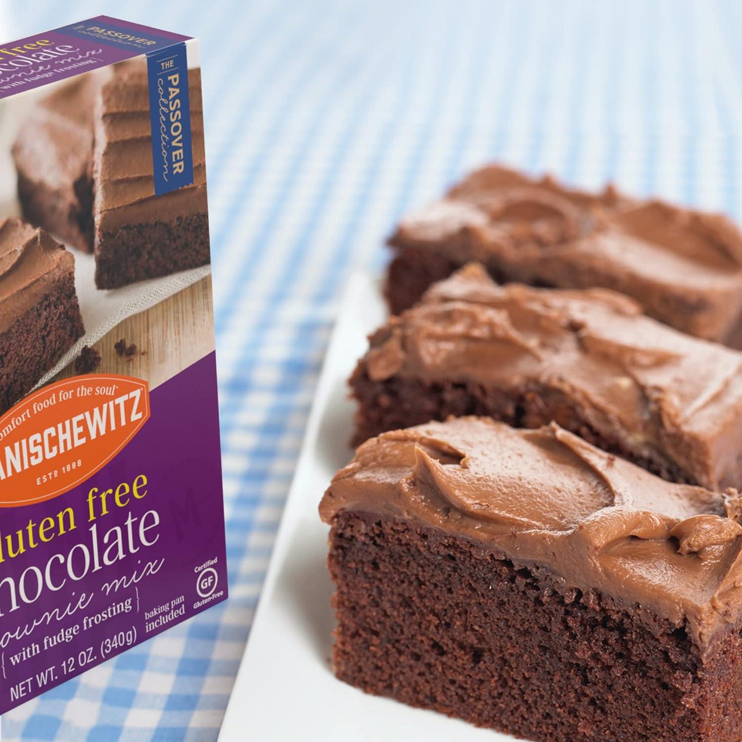 Manischewitz Gluten Free Chocolate Brownie Mix With Fudge Frosting 12oz