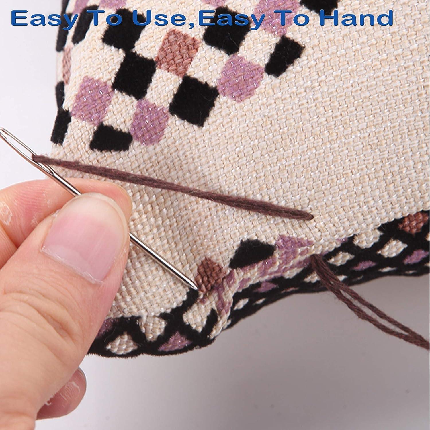 9pcs, Large-Eye Blunt Needles, Stainless Steel Yarn Knitting Needles,  Sewing Needles, Crafting Knitting Weaving Stringing Needles,Perfect For  Finishin