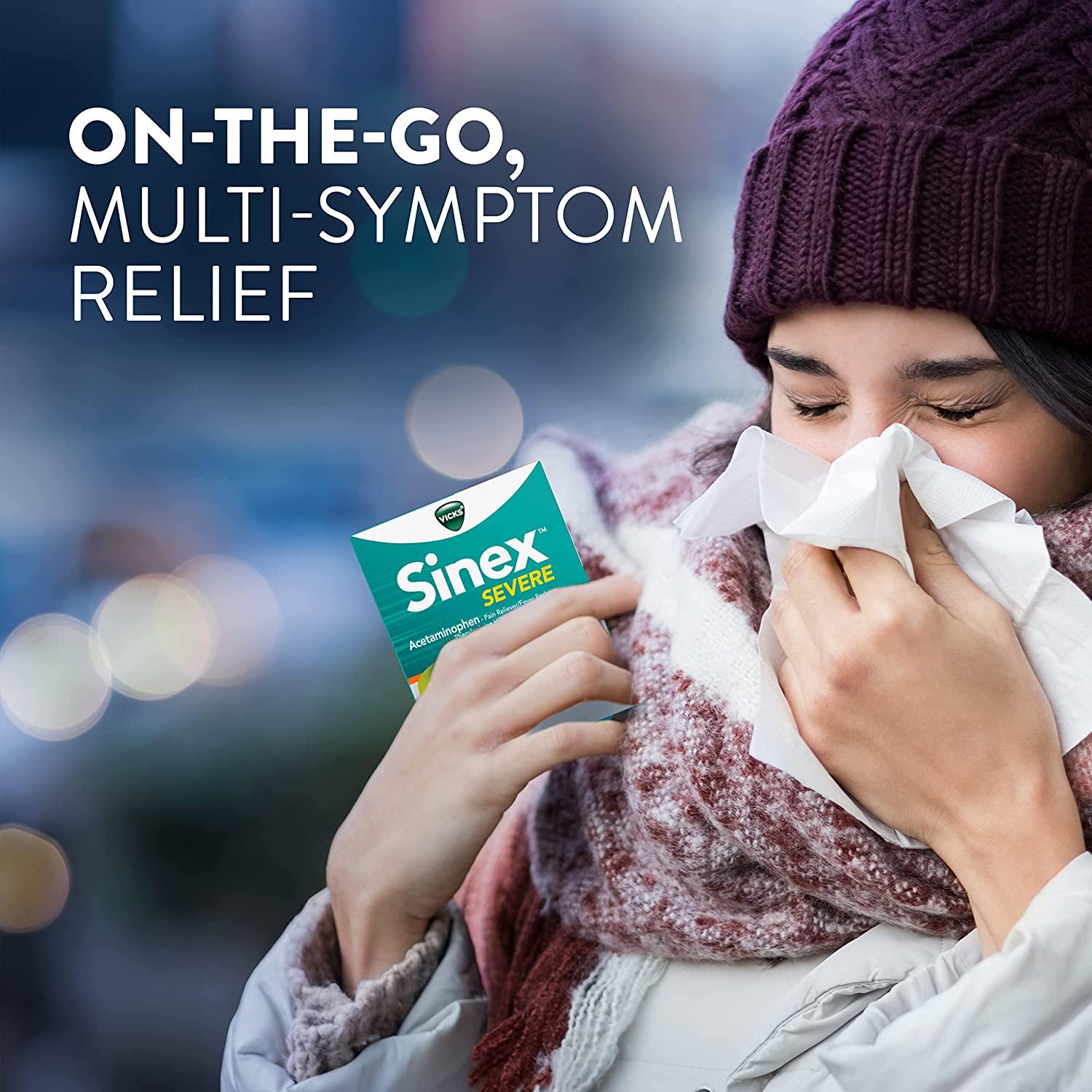 Vicks Sinex Severe LiquiCaps NonDrowsy Nasal Decongestant for Sinus Relief