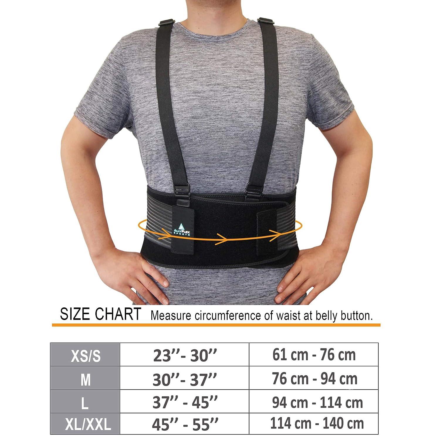 AllyFlex Sports® Lightweight Back Brace Under Clothes Breathable Honeycomb  Mesh & Dual Lumbar Pads for Lower Back Pain Relief, Adjustable Straps for