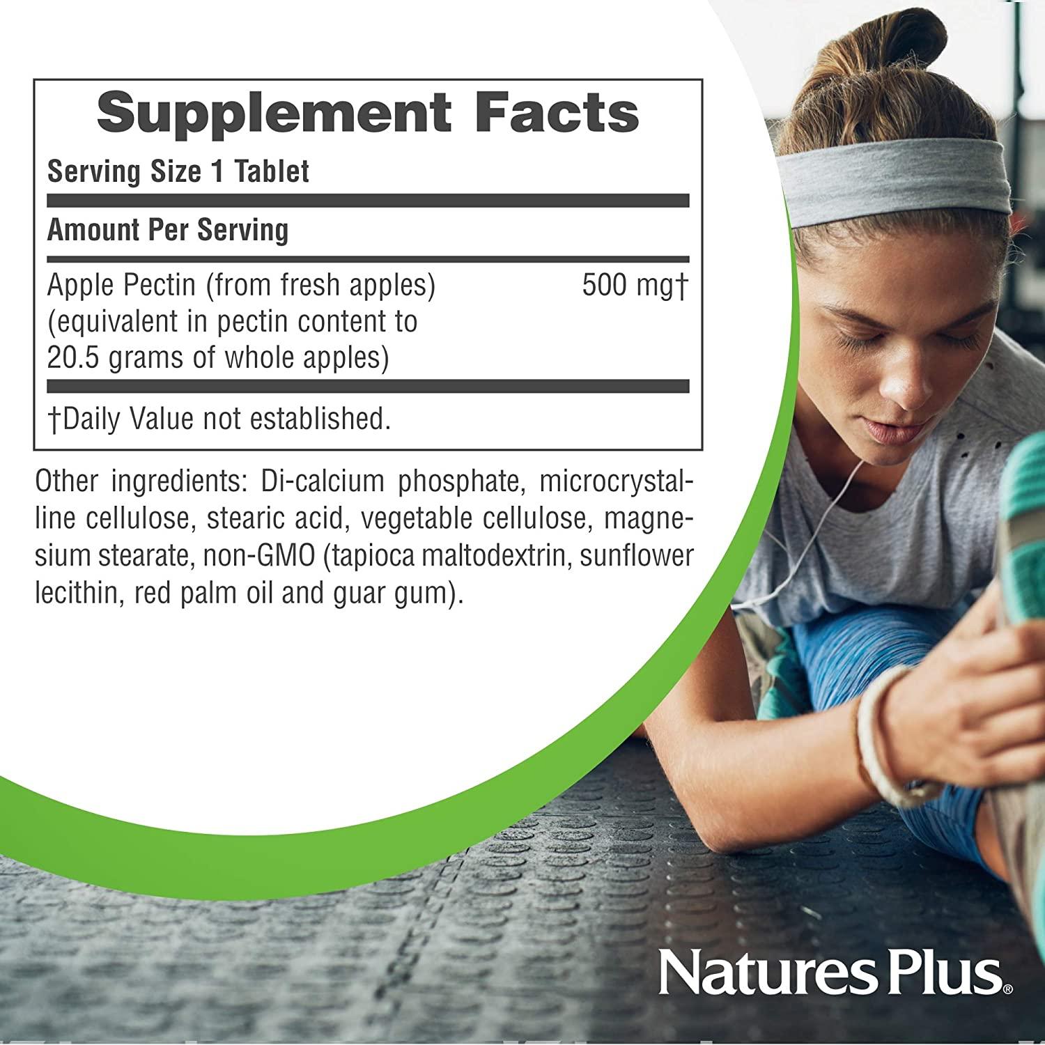 Nature's Plus Apple Pectin 500 mg 180 Tablets