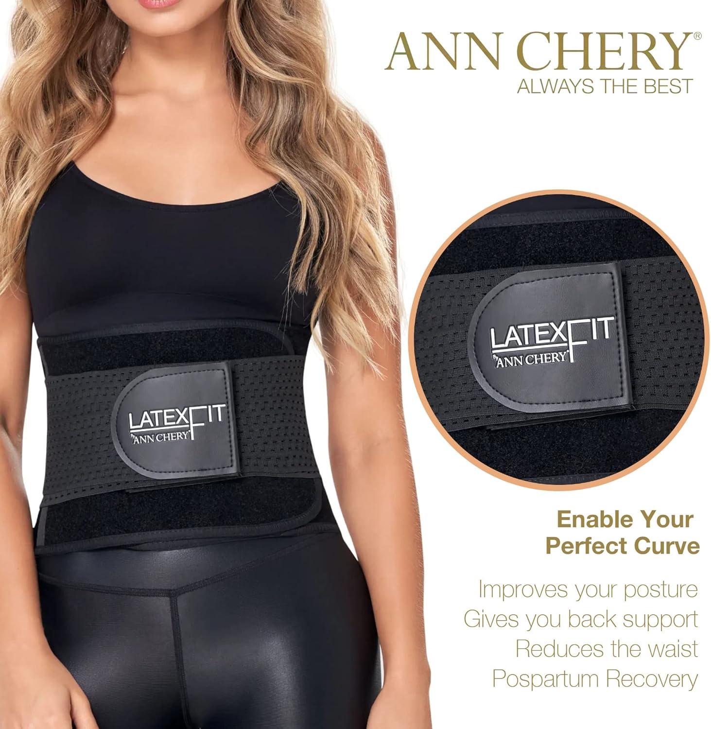 Ann Chery 2022 Classic 3 Hooks Latex Waist Cincher Shapewear Vest Color Fuchsia