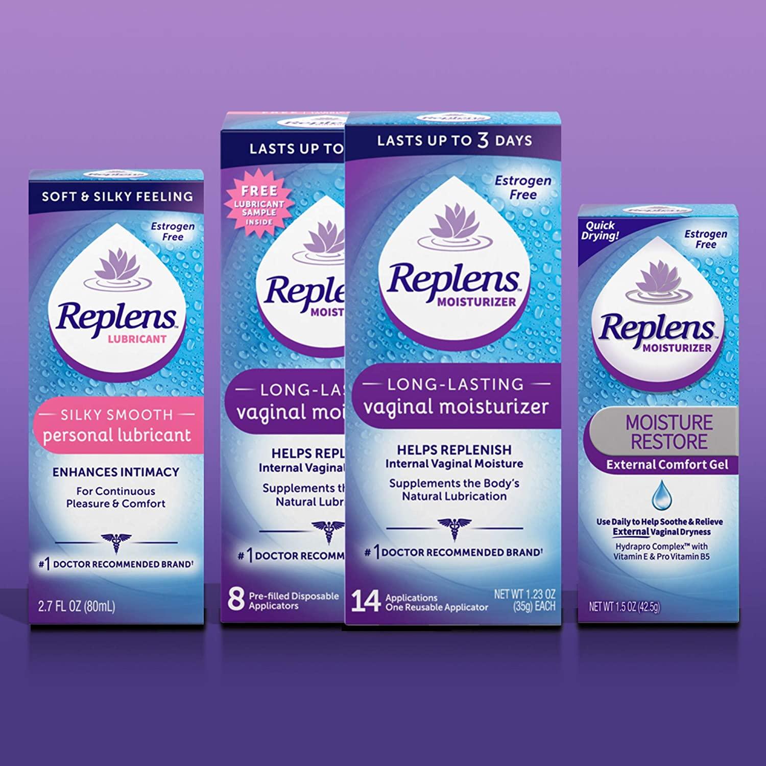 Replens LongLasting Vaginal Moisturizer 8 Count Pack SingleUse