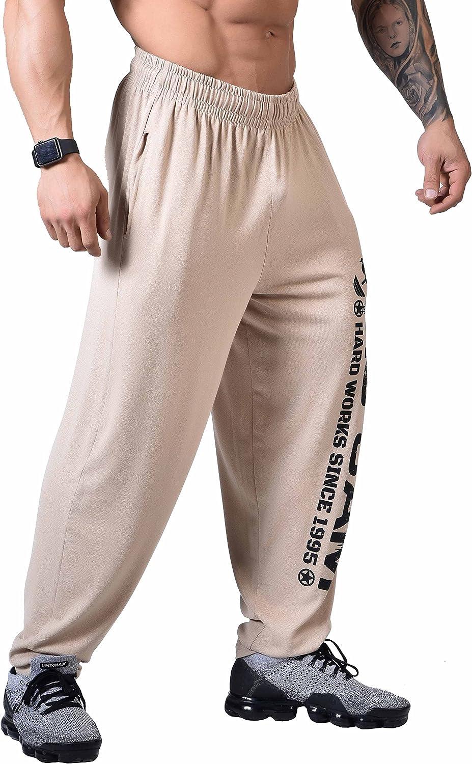 Brown Loose Fit Baggy Workout Gym Sweat Pants With Two Front Pockets For  Men And Women