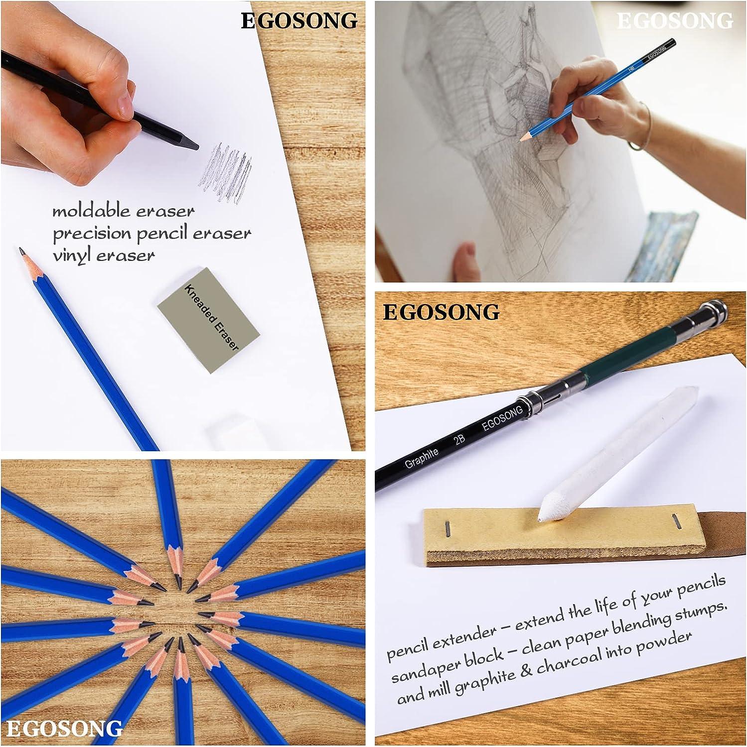 EGOSONG 41 Drawing Set Sketch Kit Sketching Supplies with
