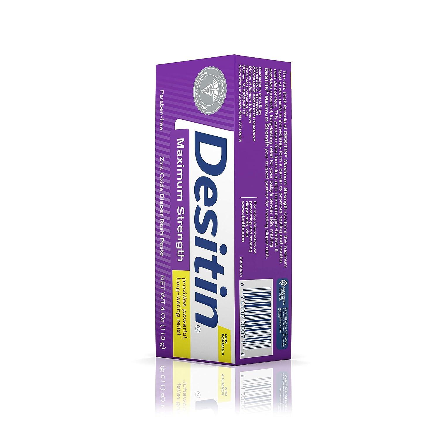 Desitin Maximum Strength Baby Diaper Rash Cream 4 Oz - 40% Zinc Oxide ...