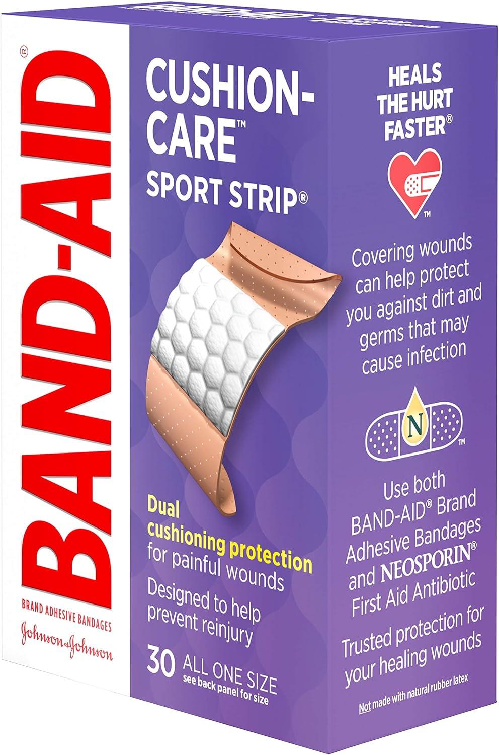 BandAid Sport Strip/Extra Wide Adhesive Bandages 30 Count