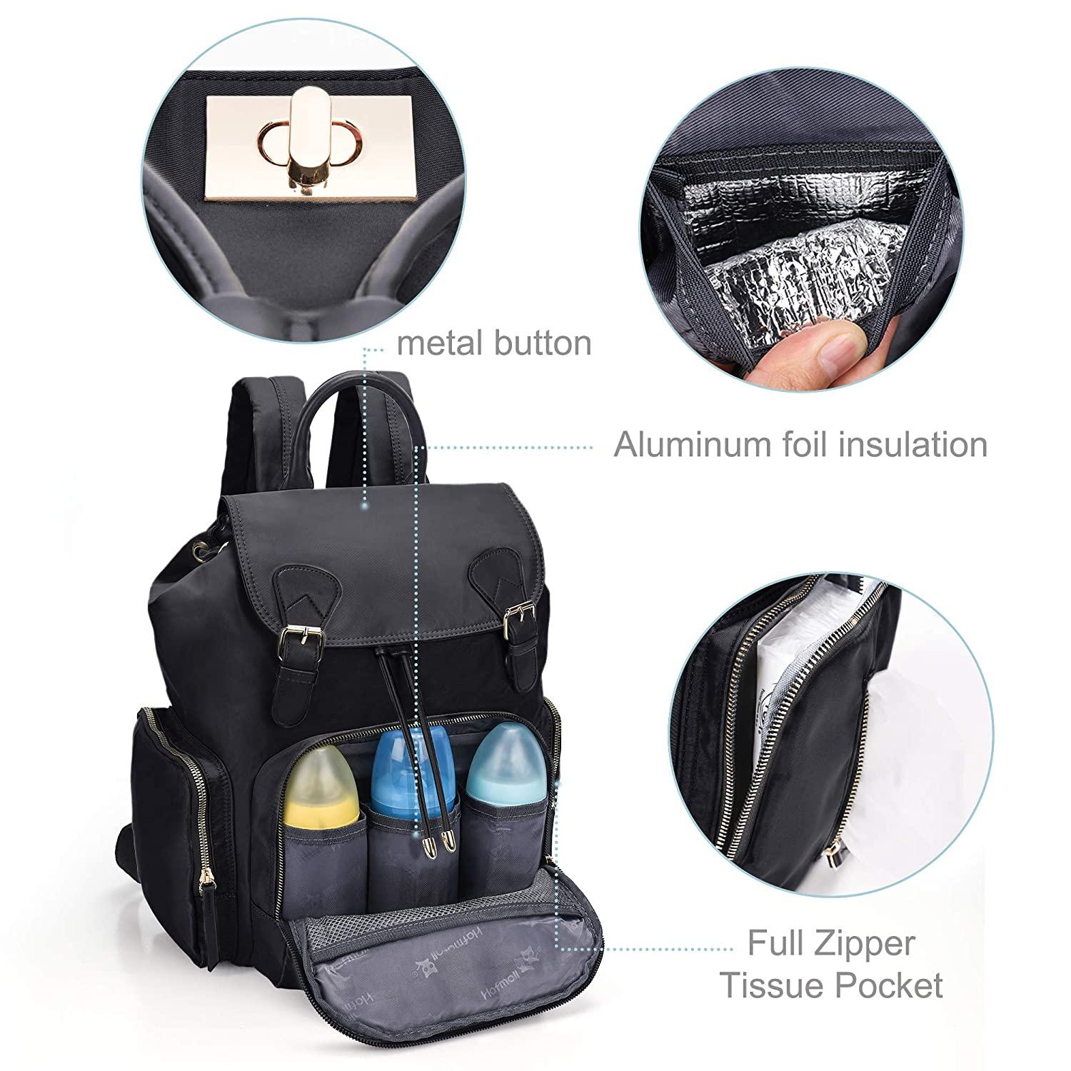 Diaper Bag Backpack, Hafmall Multifunctional Stylish Baby Bag with