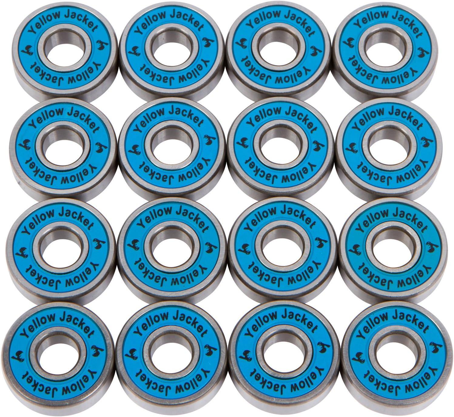 Yellow Jacket Premium Inline Skate Bearings - 608 ABEC 9 Roller Skate  Bearings (Pack of 16) - Bomber Blue Stripes | Buy Now with Express  International Delivery | GoSupps.com