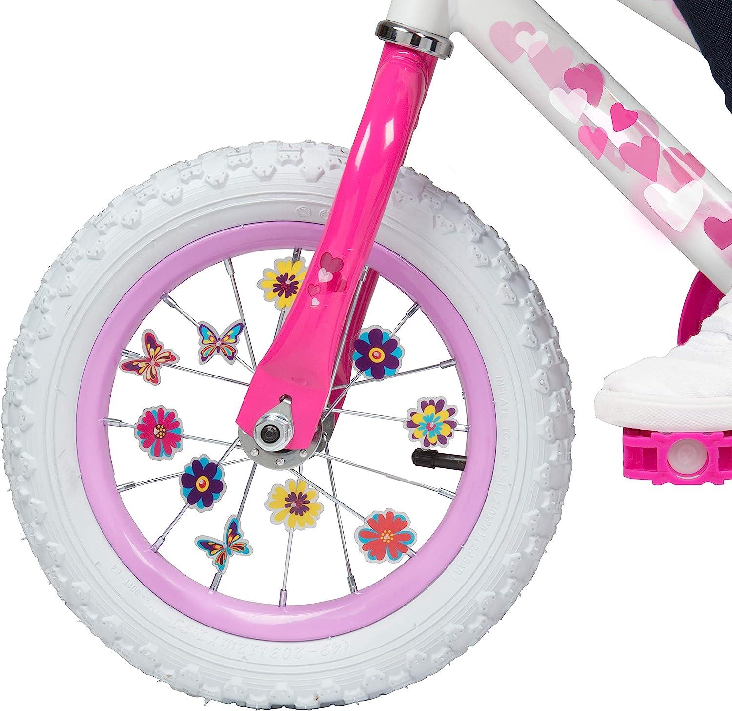 Bike Wheel Spokes Ride Along Dolly Colorful Flower and Butterfly