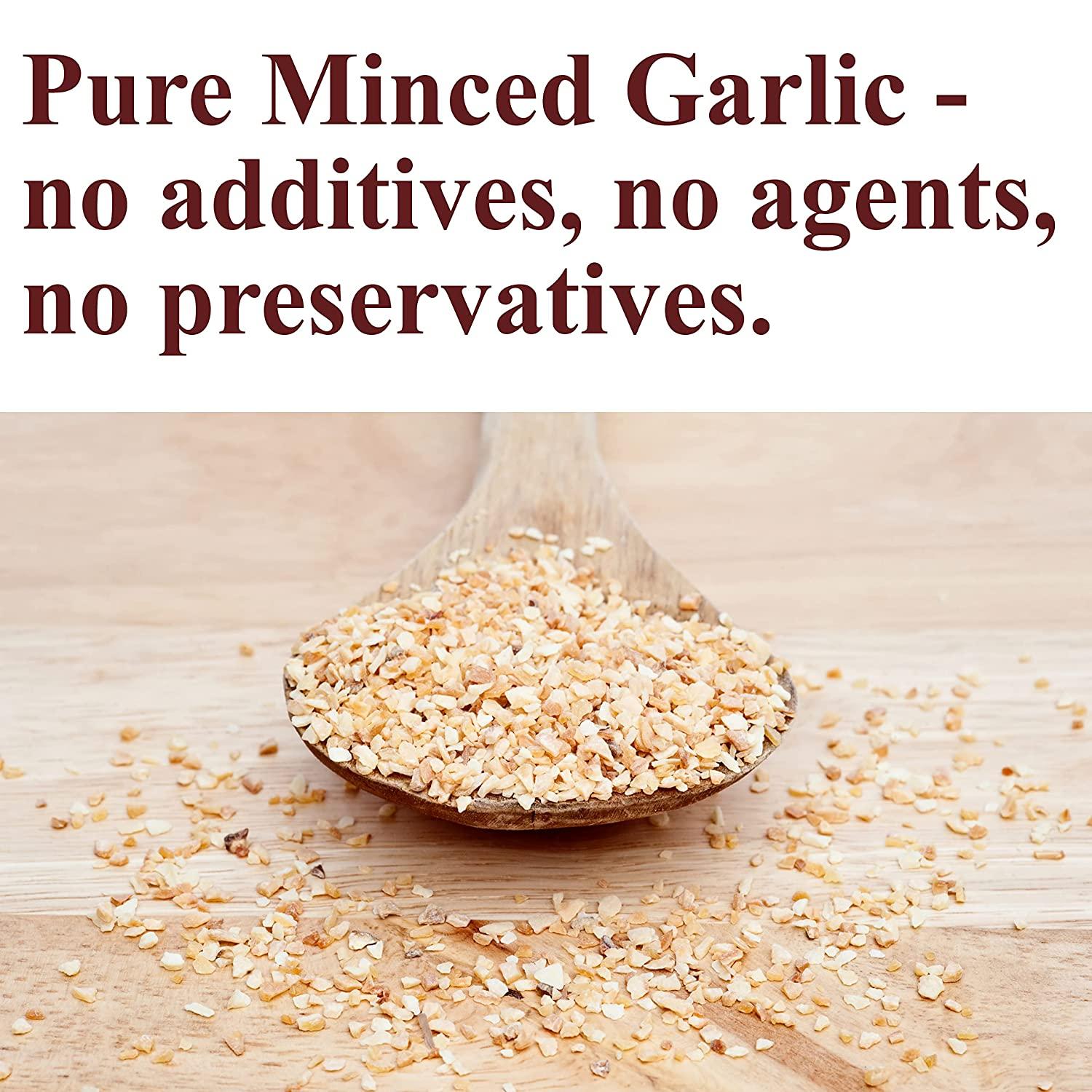 The Spice Way Minced Garlic 8 oz US Grown Dehydrated Garlic Flakes