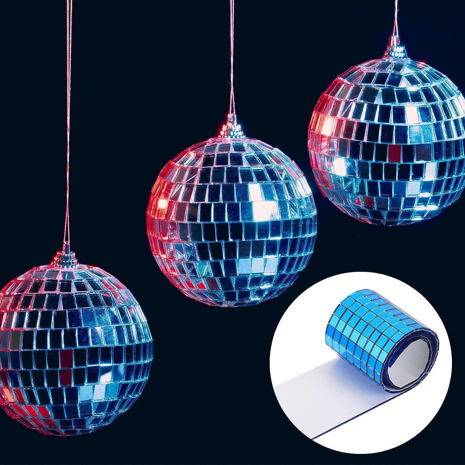 4800PCS Disco Ball Tiles, 5 x 5 mm Self-Adhesive Mirror Tiles for DIY Disco  Balls, Mini Glass Tiles for Art Collage, Indoor Outdoor Craft  Decoration(Silver)