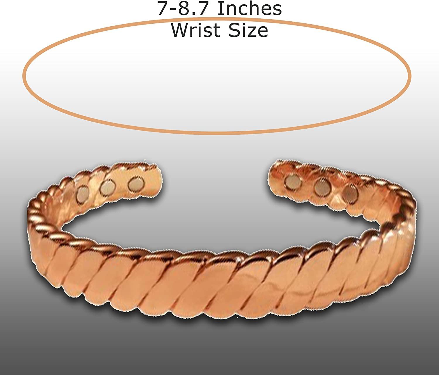 Unisex Latest Design Copper Magnetic Bracelet, Size: 17 Cm, Shape: Cuff  Shape at Rs 70/piece in Sambhal
