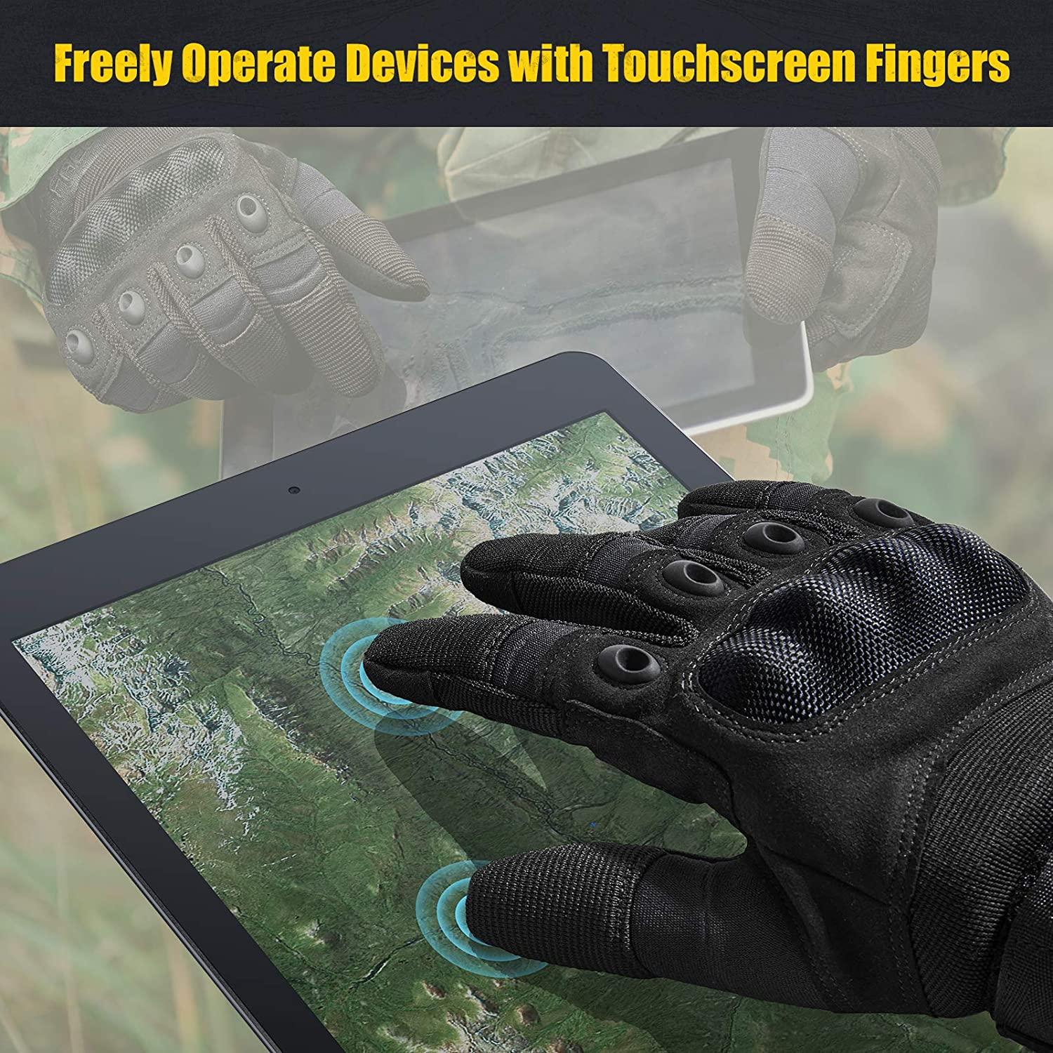 FREETOO Upgraded Version Hard Knuckles Tactical Gloves Touchscreen
