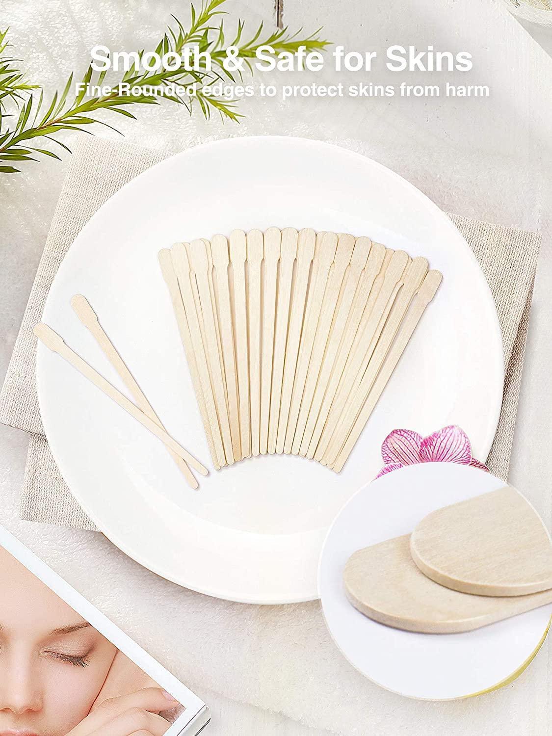 Elitehood 400 Pack Waxing Sticks Small Eyebrow Wax Sticks Wax Spatulas